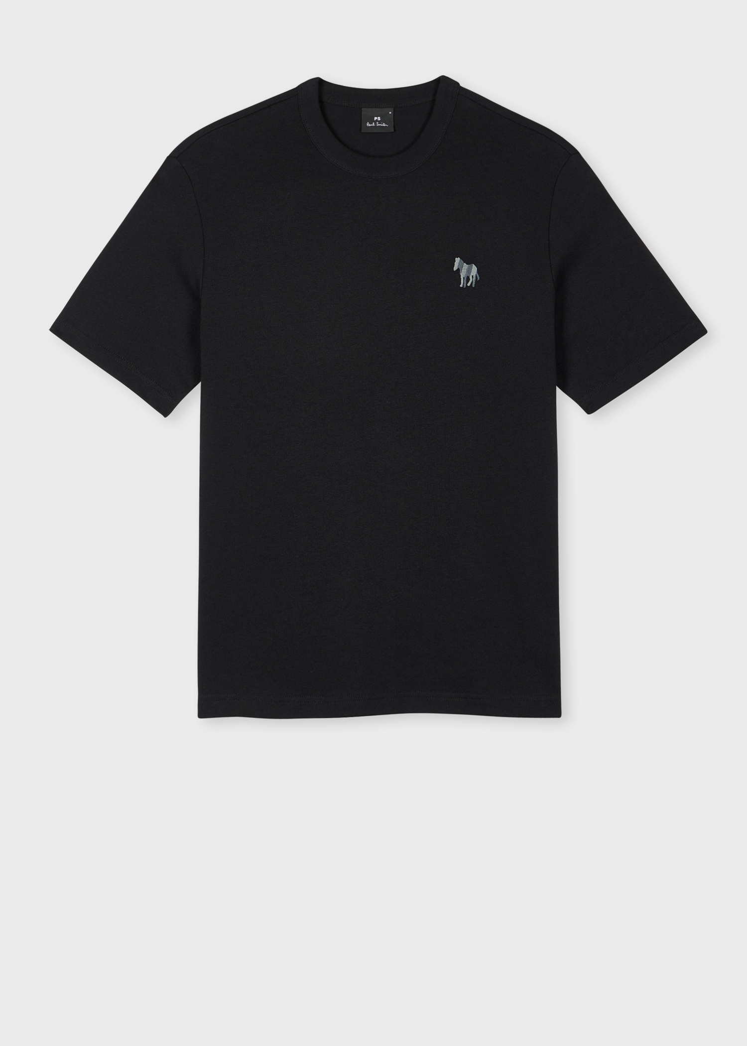 Tシャツ・カットソー PS PAUL SMITH Men T-shirt Black M2R011RNP4694 79 Black 'Broad Stripe Zebra' T-Shirt