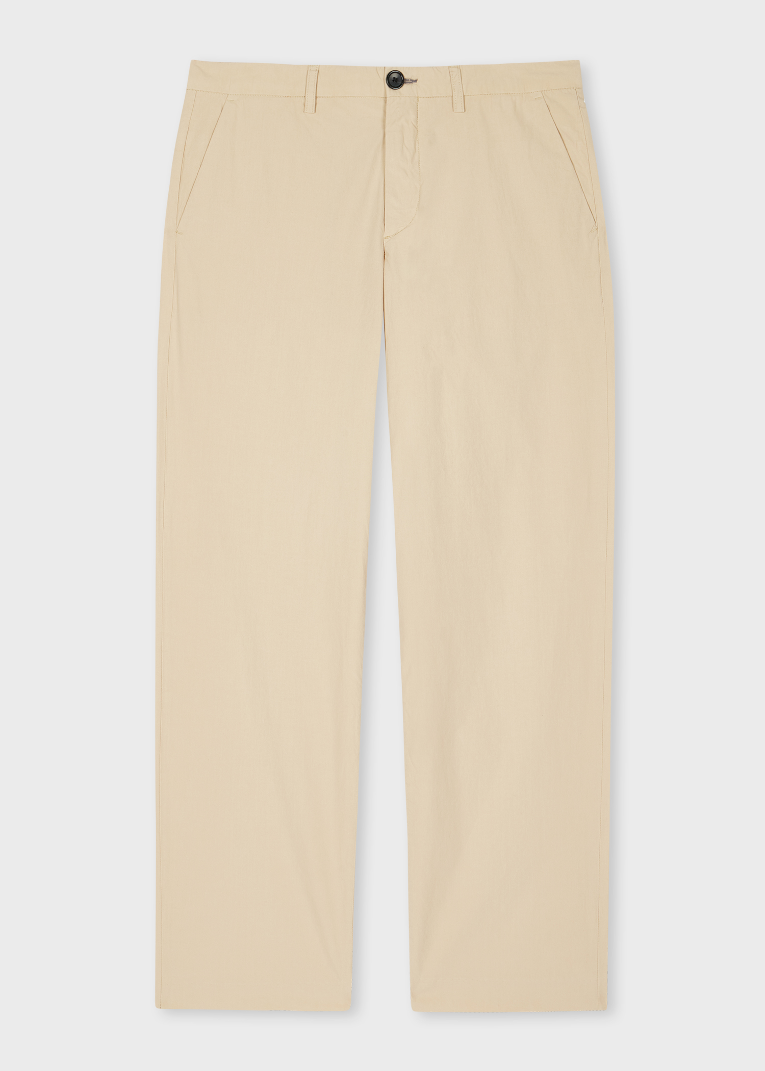 Men's Light Tan Cotton Wide-Leg Chinos