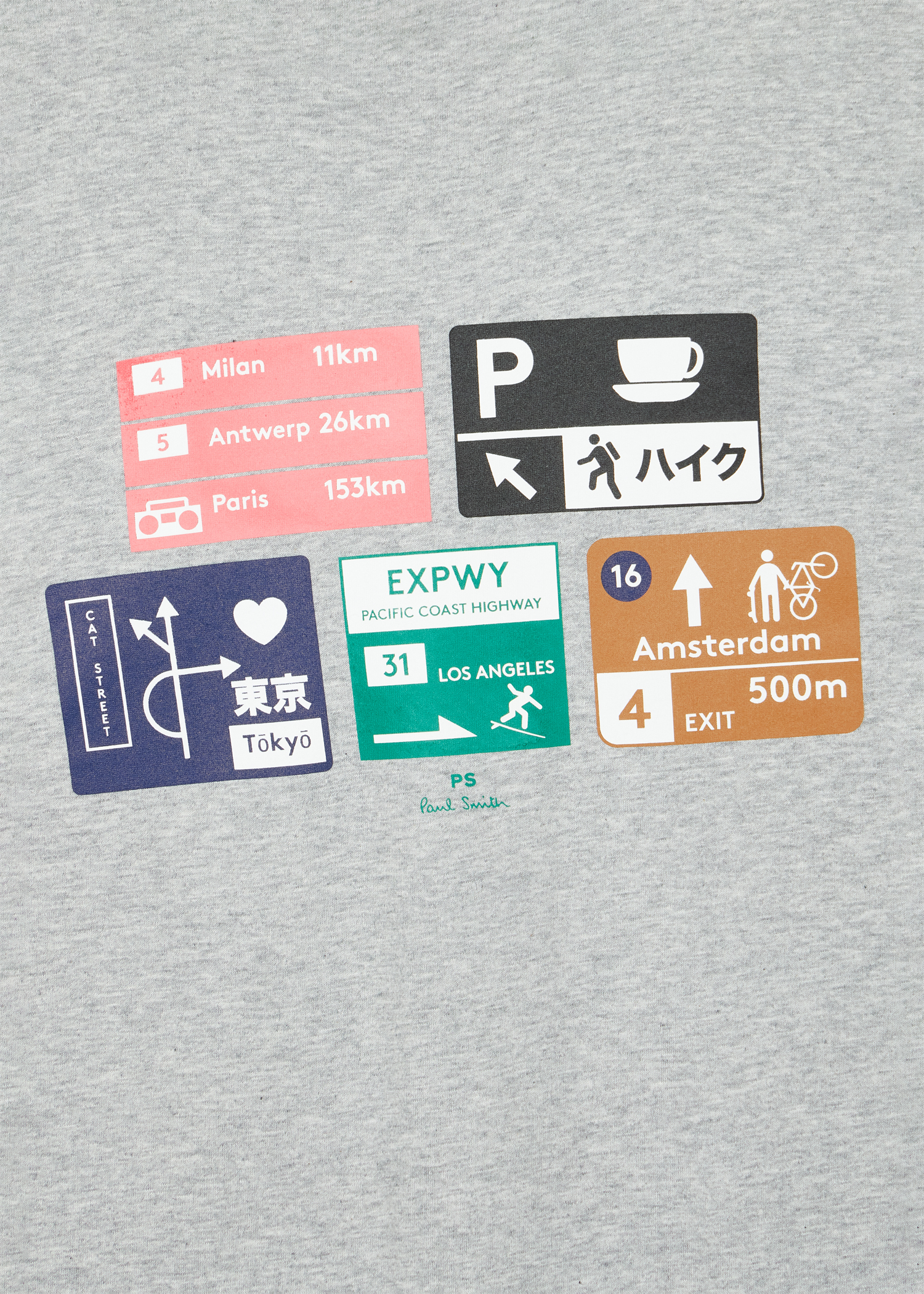 Tシャツ・カットソー Paul Smith FW25 REGULAR FIT T-SHIRT (M2R 011R TP5258 79) Navy Cotton Zebra Logo T-Shirt
