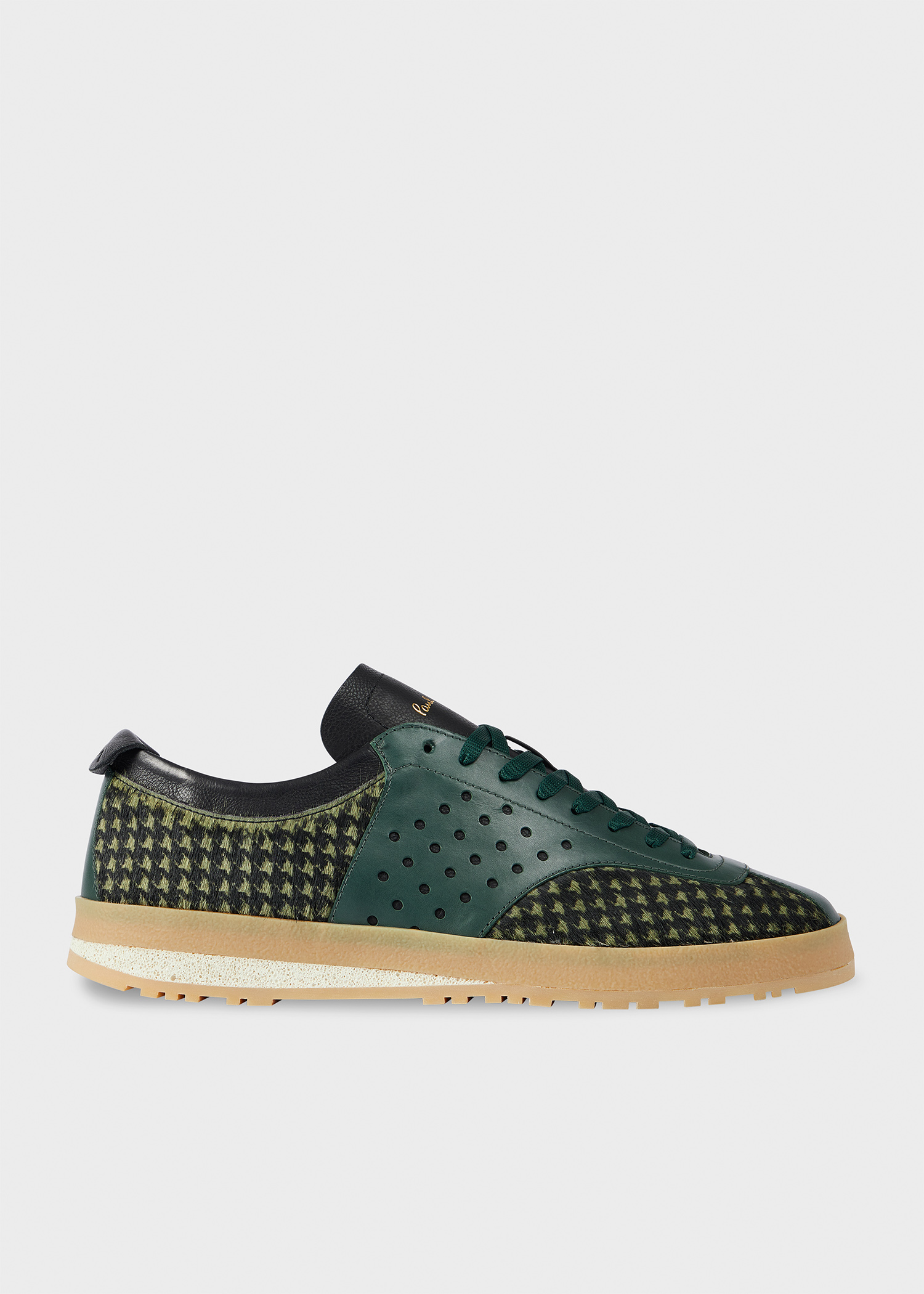 Green Houndstooth 'Zephyr' Trainers