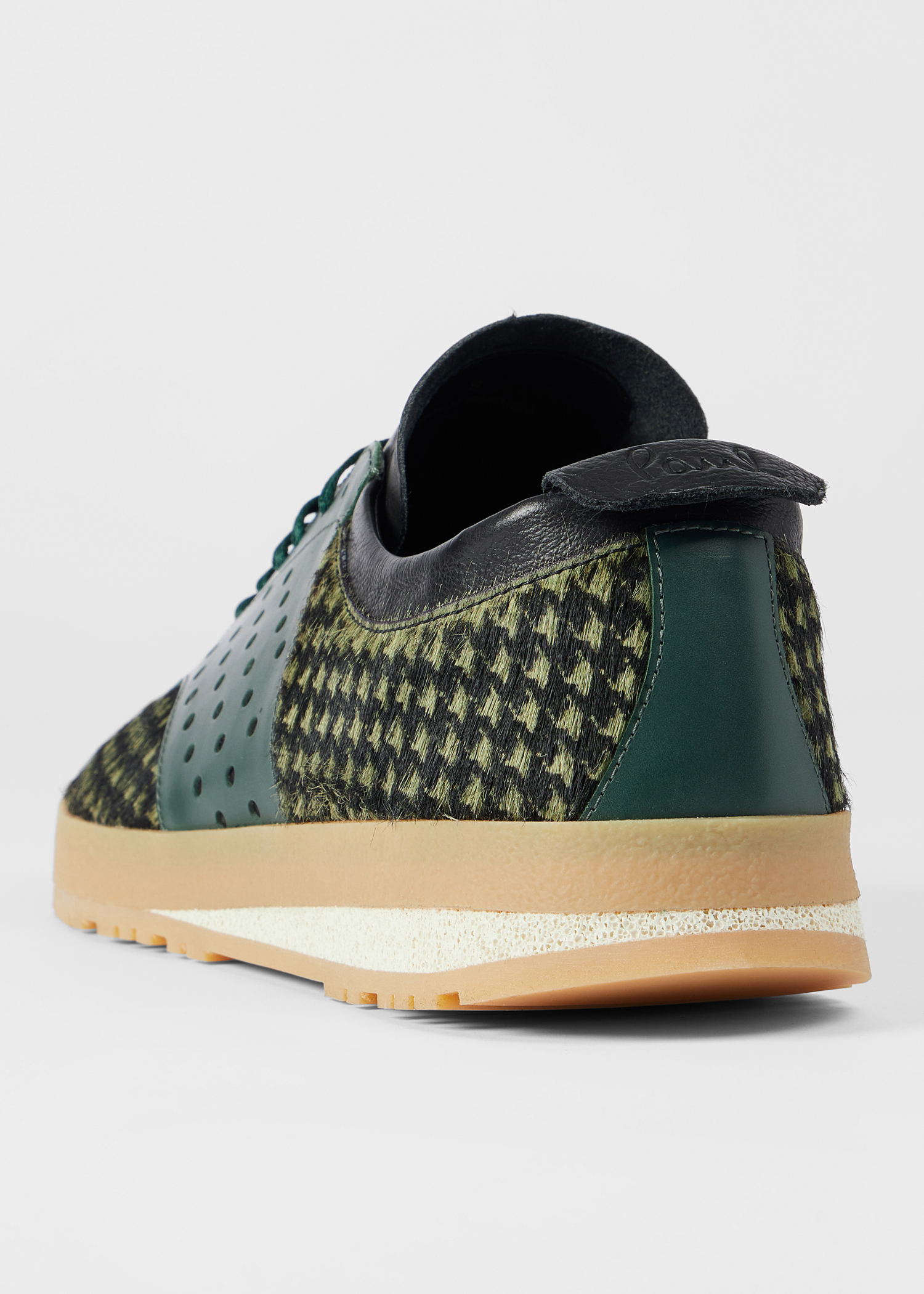 Green Houndstooth 'Zephyr' Trainers