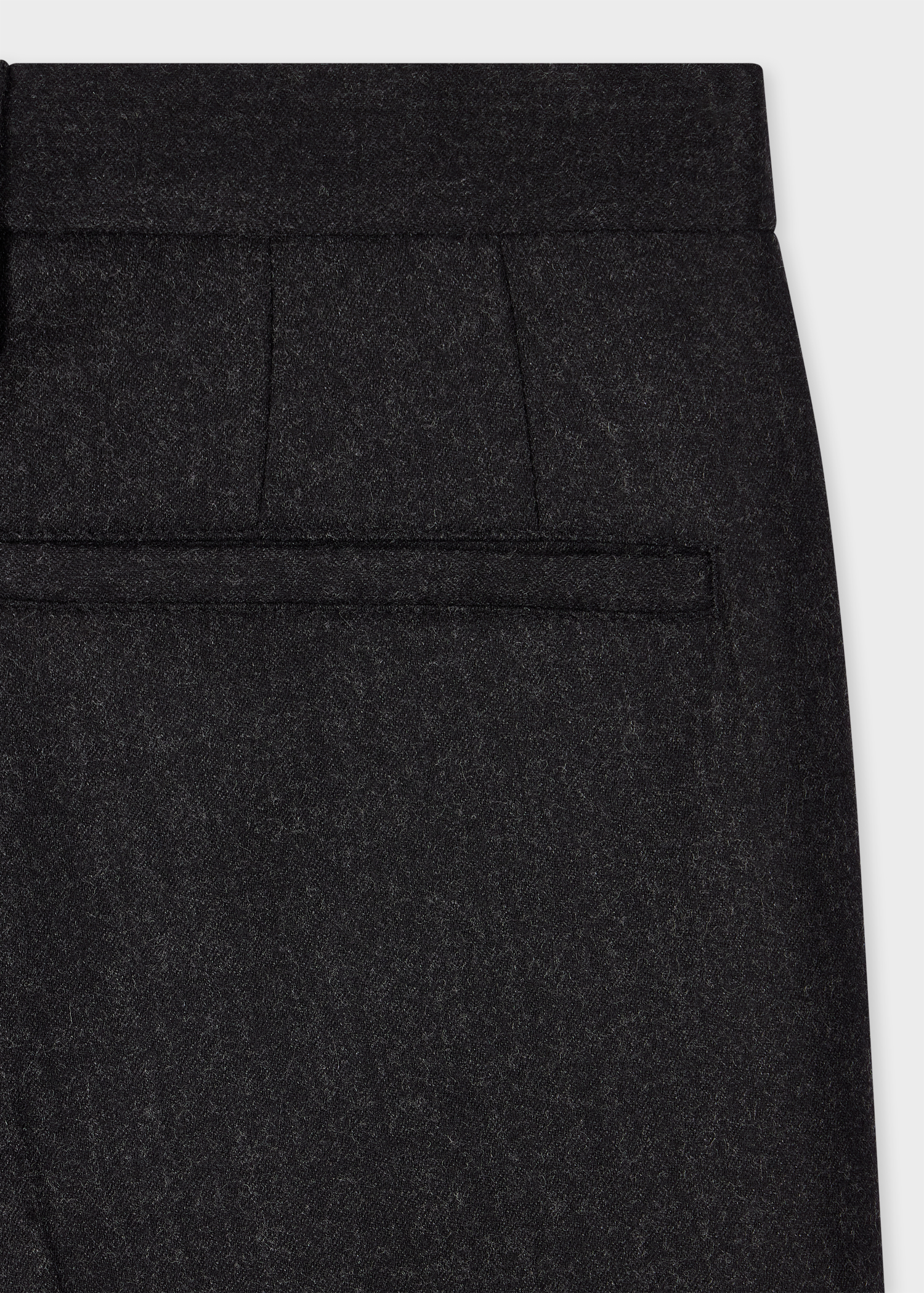 Slim-Fit Dark Charcoal Overdyed Wool-Cashmere Flannel Trousers
