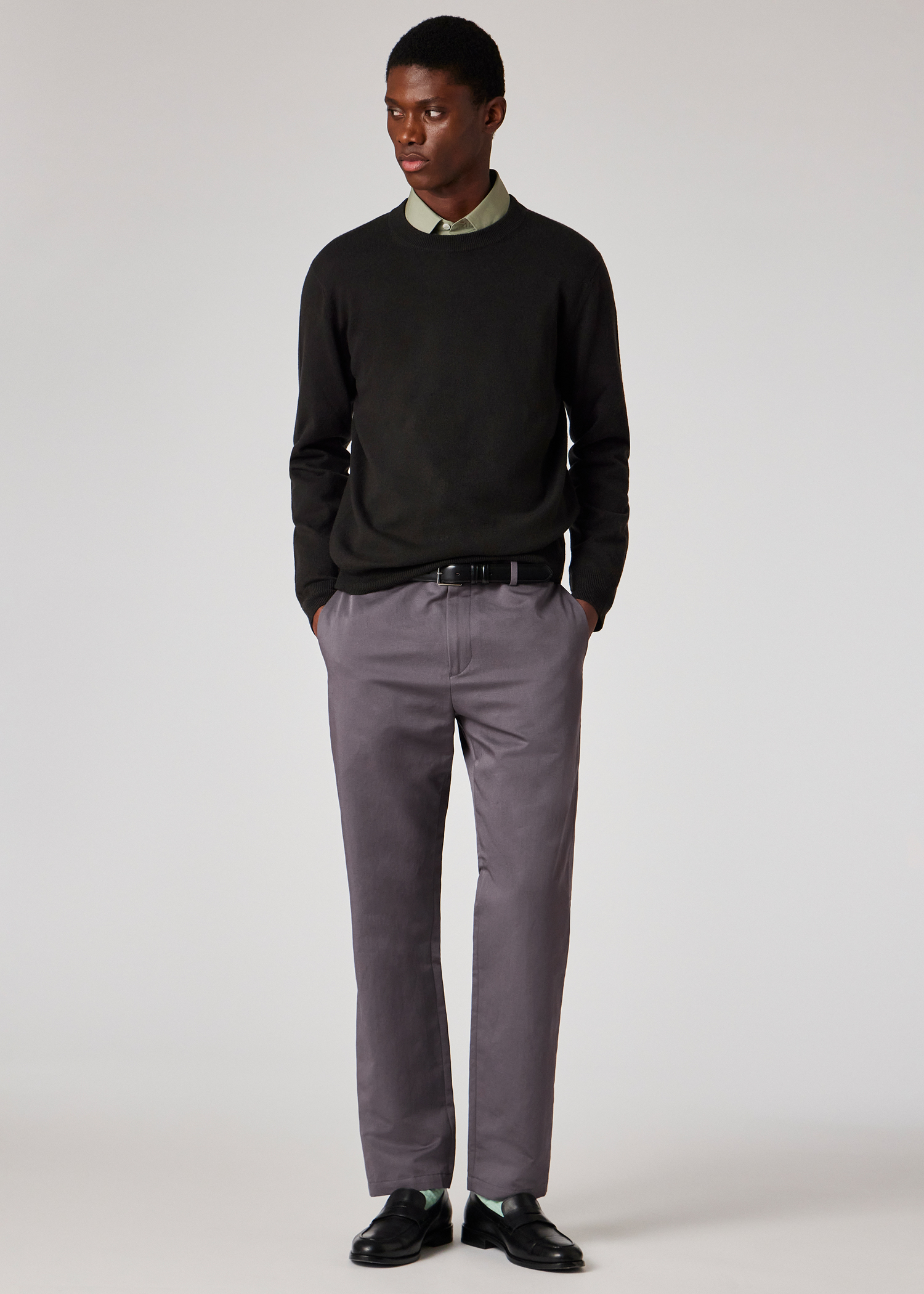 Dusty Mauve Cotton-Linen Trousers