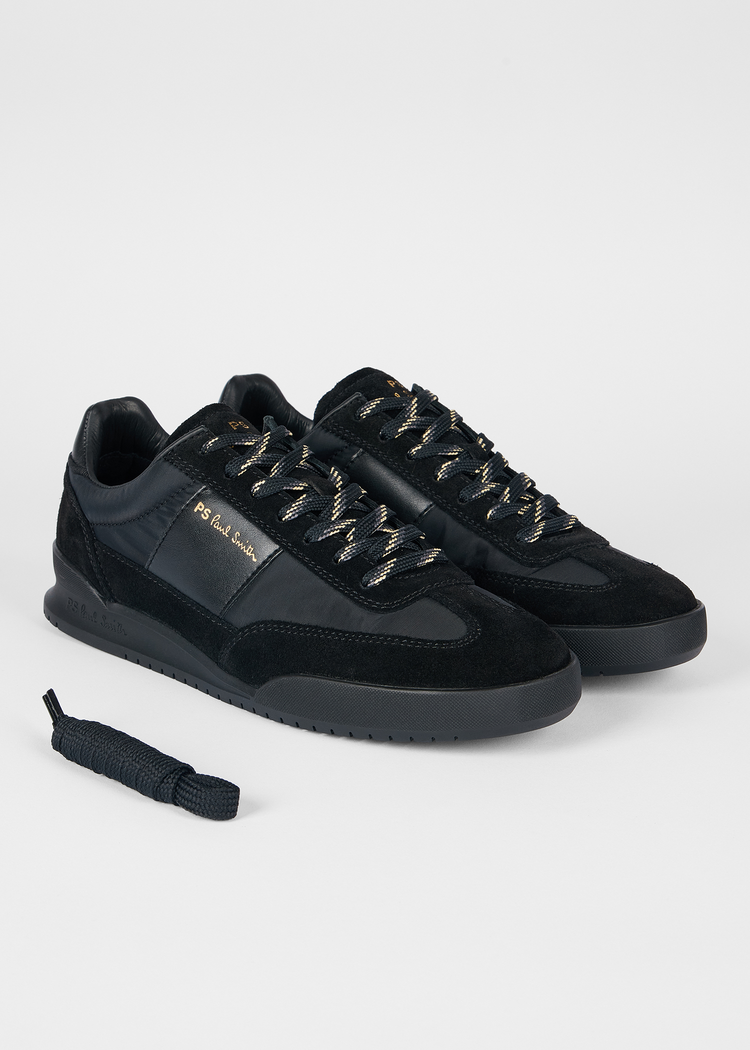 スニーカー Paul Smith MENS SHOE DOVER BLACK (M2S DVR18 JNUB 79 BLACK) Mens Paul Smith Dover Sneakers In Navy/Black | Soletrader