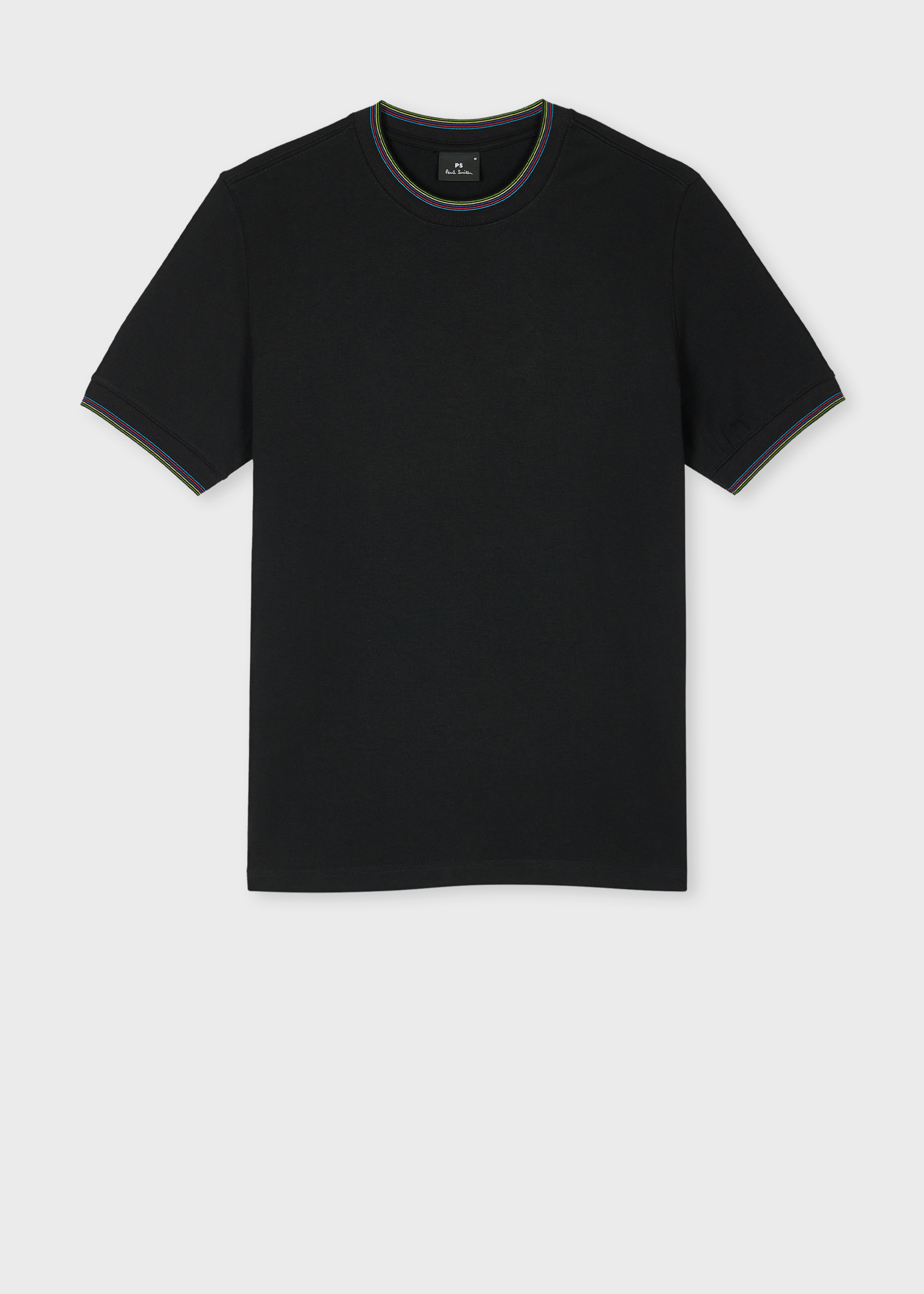 Black Cotton-Blend 'Broad Stripe Zebra' T-Shirt