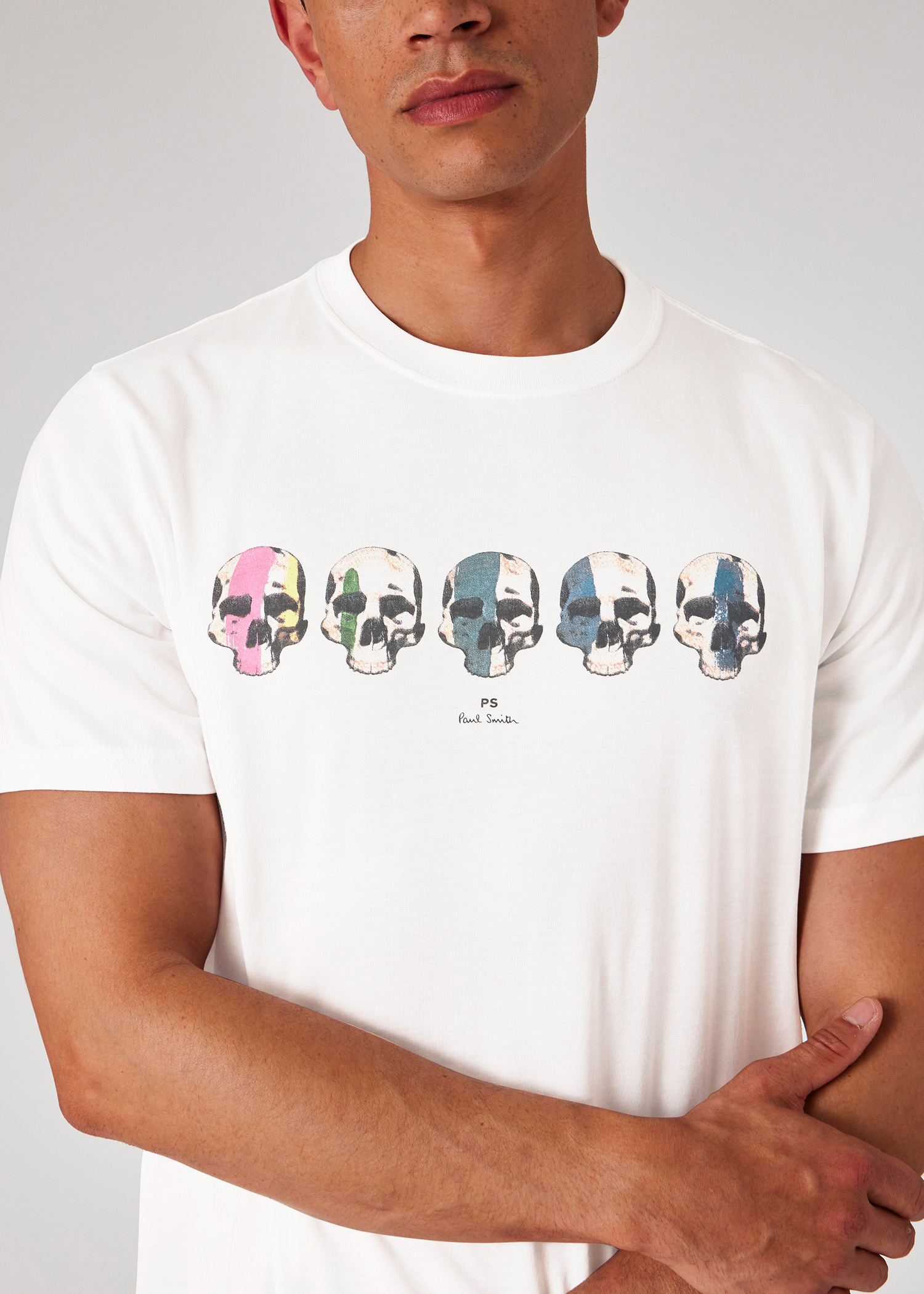 Men's Black 'Skulls' Print T-Shirt
