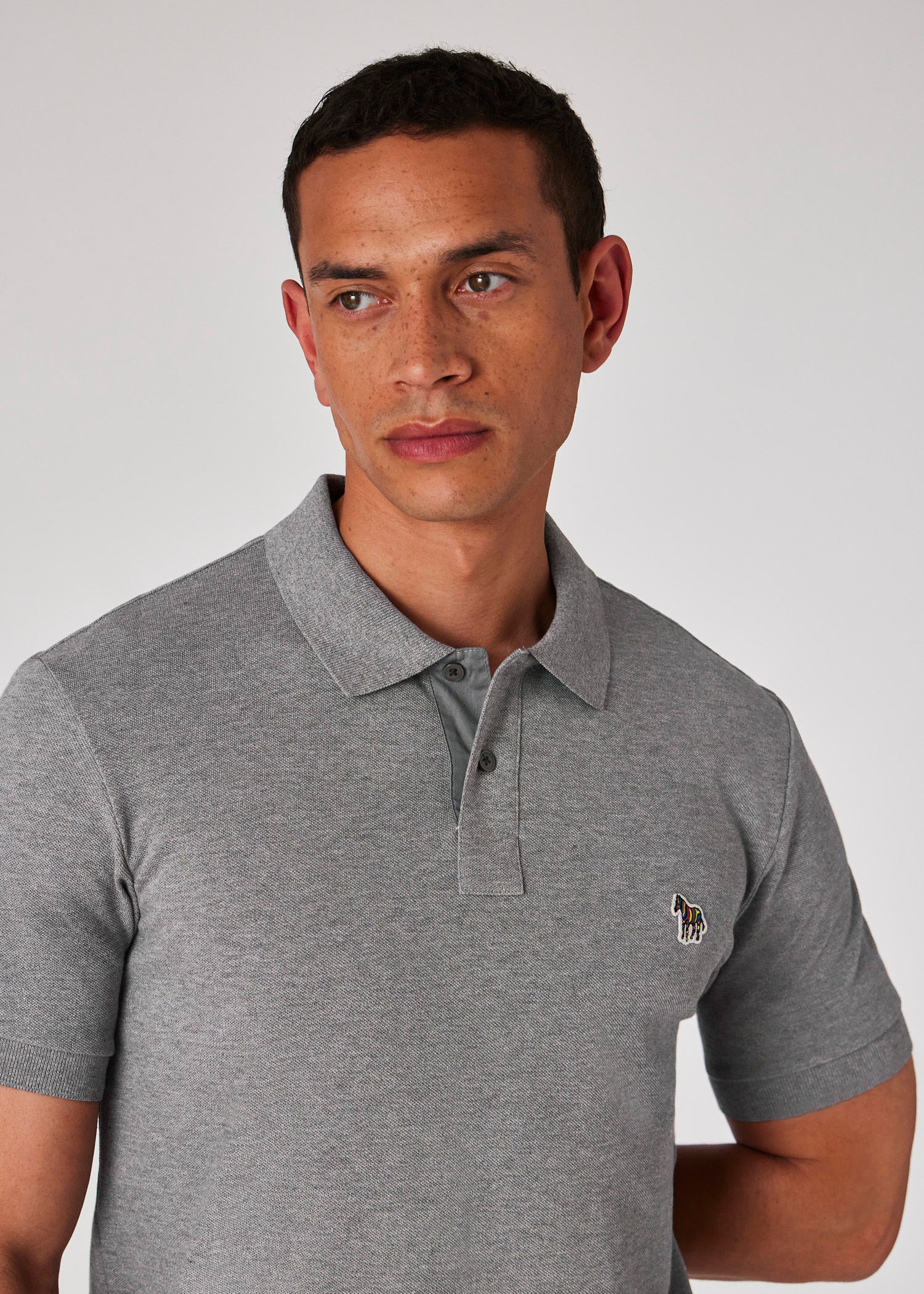 Tシャツ・カットソー Paul Smith POLO SHIRT WITH ZEBRA PATCH (M2R/183K/KZEBRA_49) Men's Black Cotton-Piqué Zebra Logo Polo Shirt