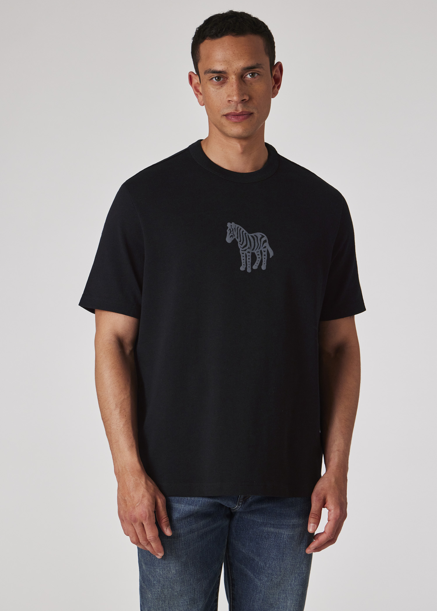 Tシャツ・カットソー PAUL SMITH Men T-shirt Black M2R011RPP5128 79 Men's Dark Navy 'Overlapping Circles' Print T-Shirt