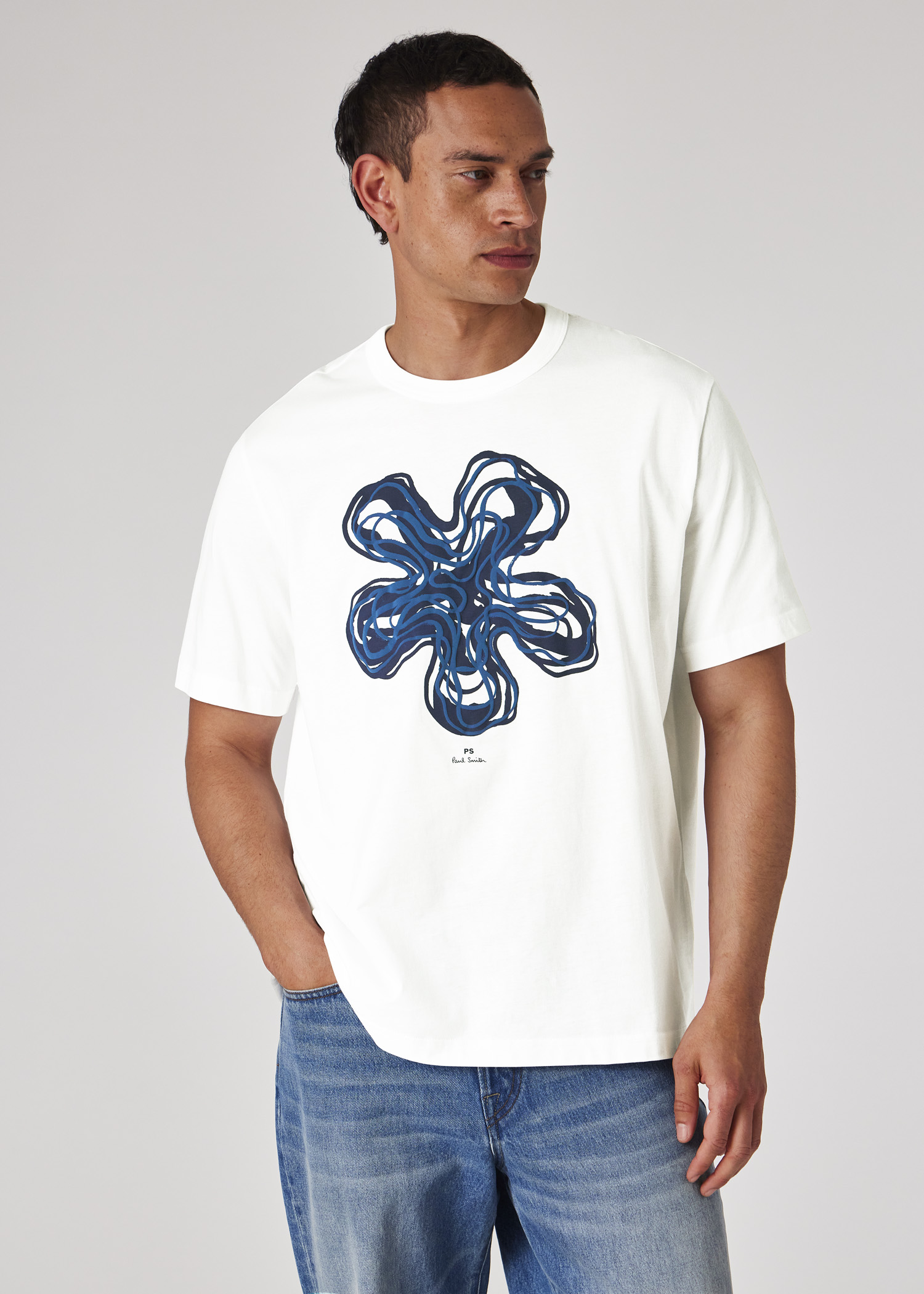 Men's White Organic Cotton 'Yukka' T-Shirt