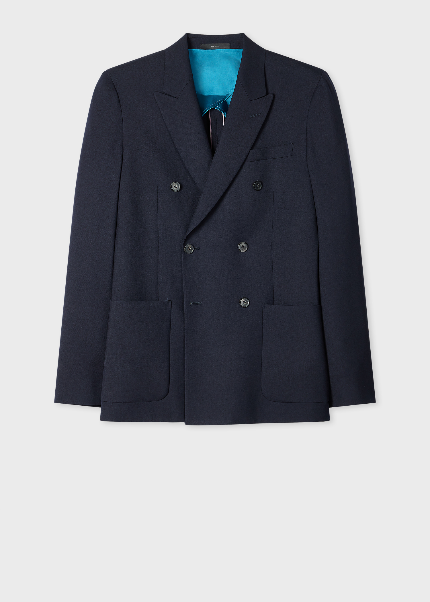 Men's Tailored-Fit Navy 'Suit To Travel In' Double-Breasted