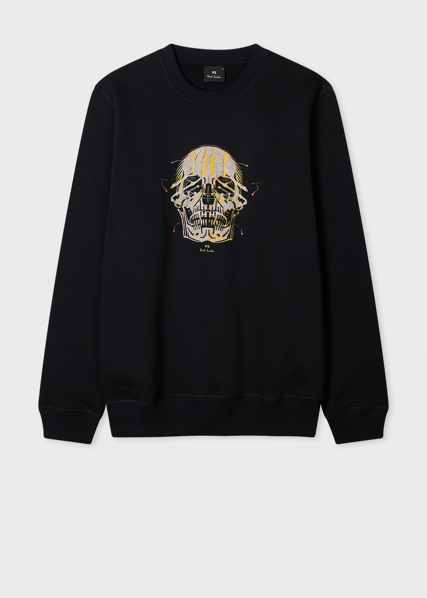 Men's Black 'Painted Skull' Print Sweatshirt