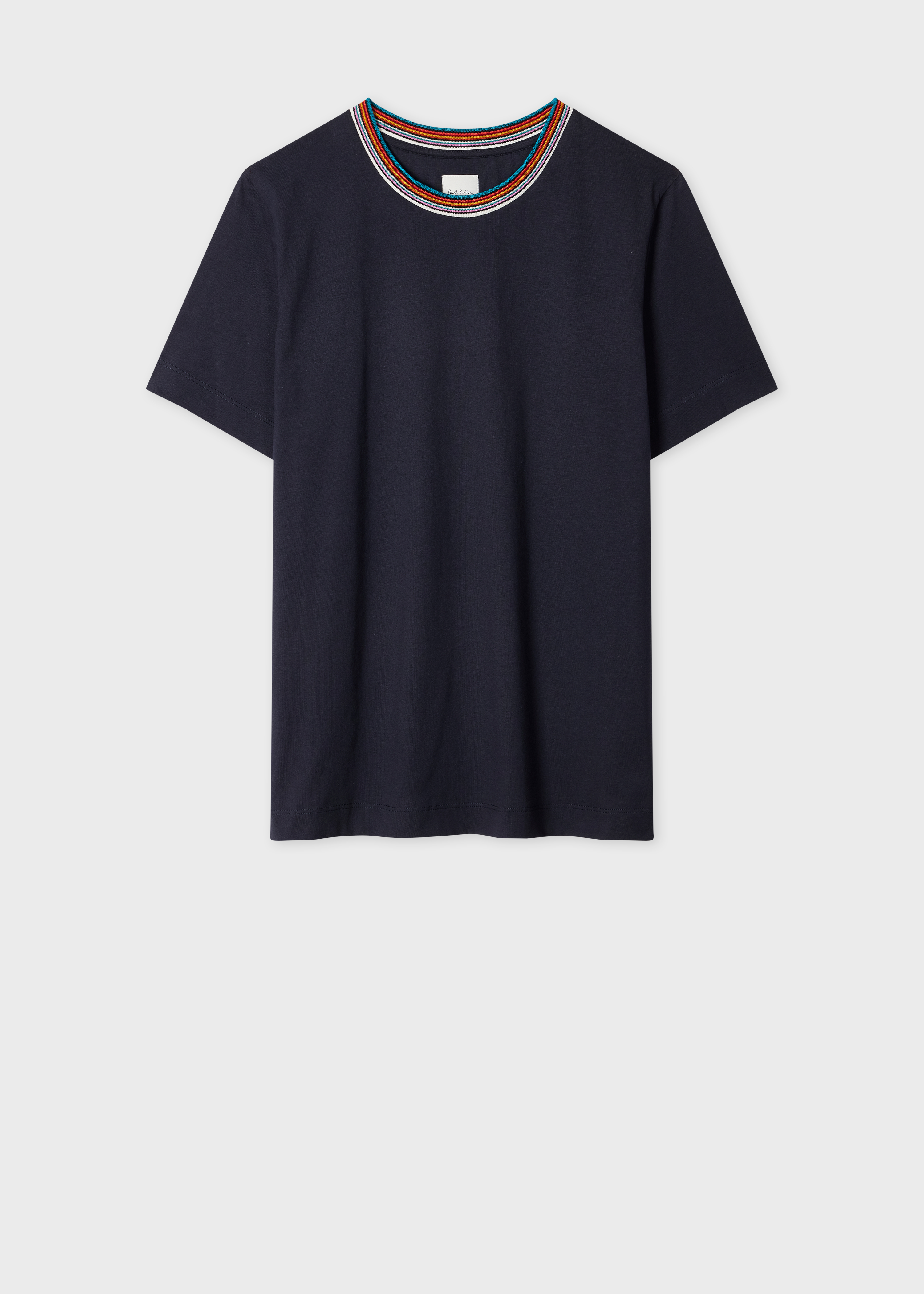 Women's Black 'Signature Stripe' Crew Neck T-Shirt