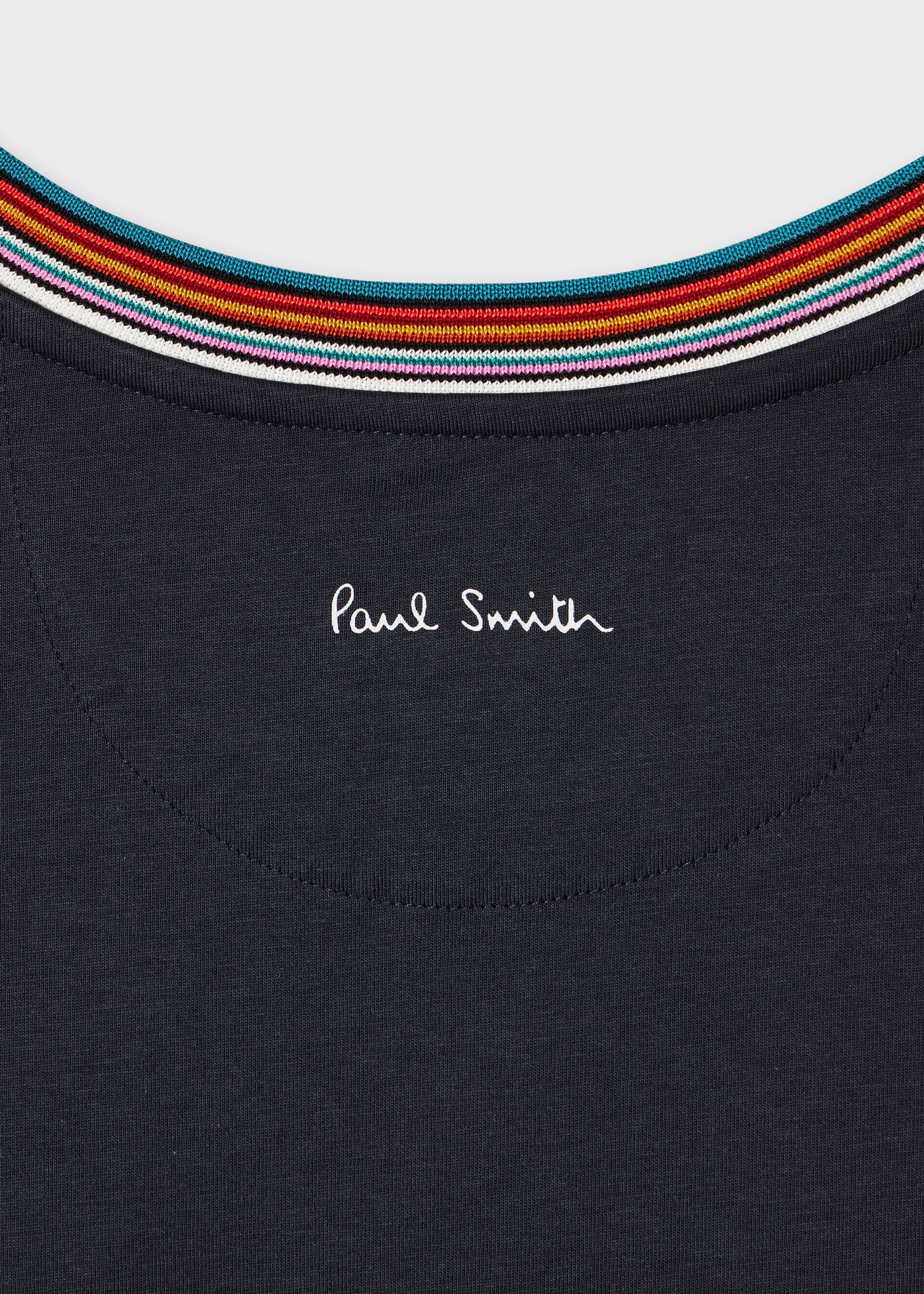 Women's Navy Blue 'Signature Stripe' Crew Neck T-Shirt Paul