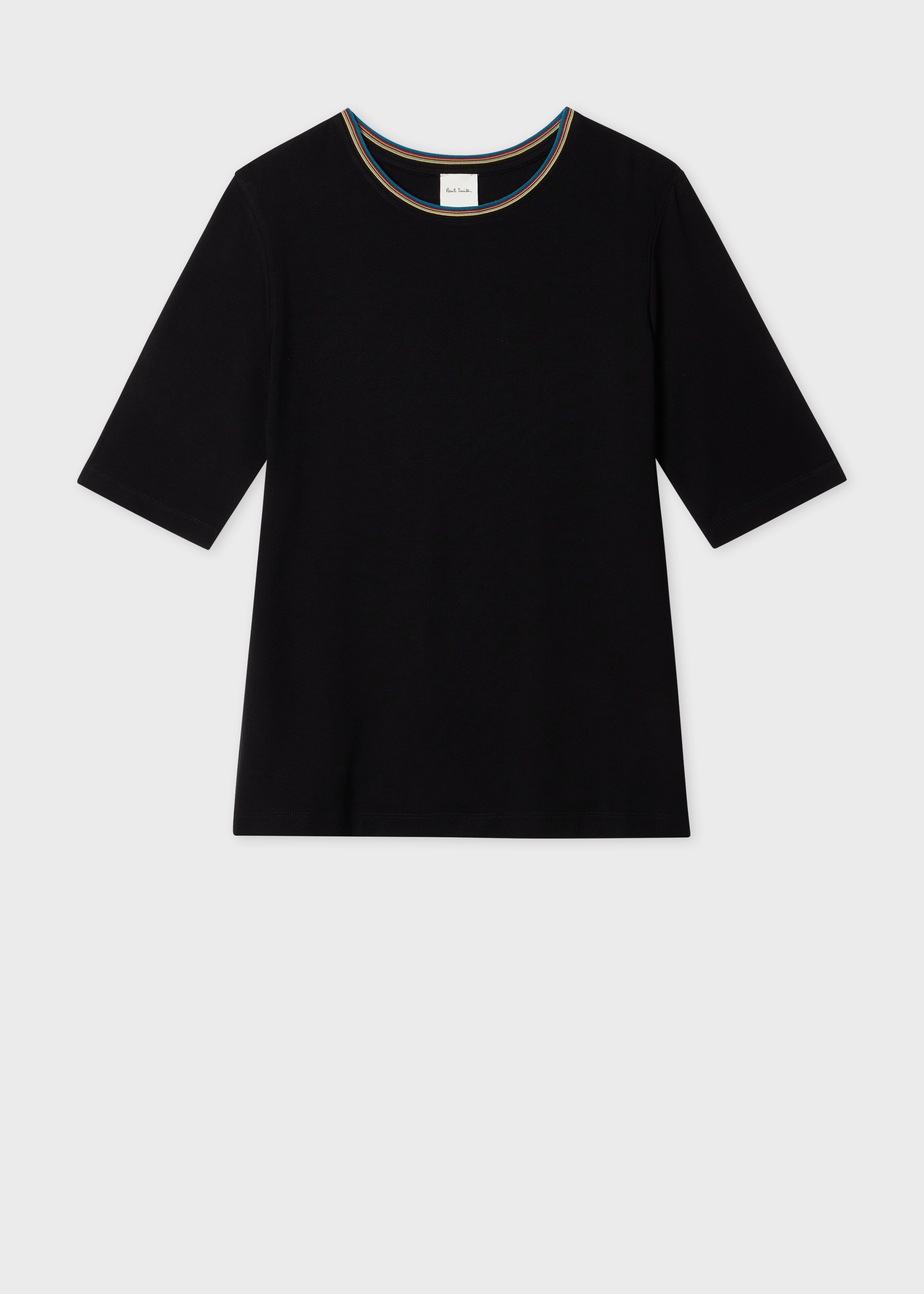 Stripe Accent V-Neck Textured Solid Top main image 1
