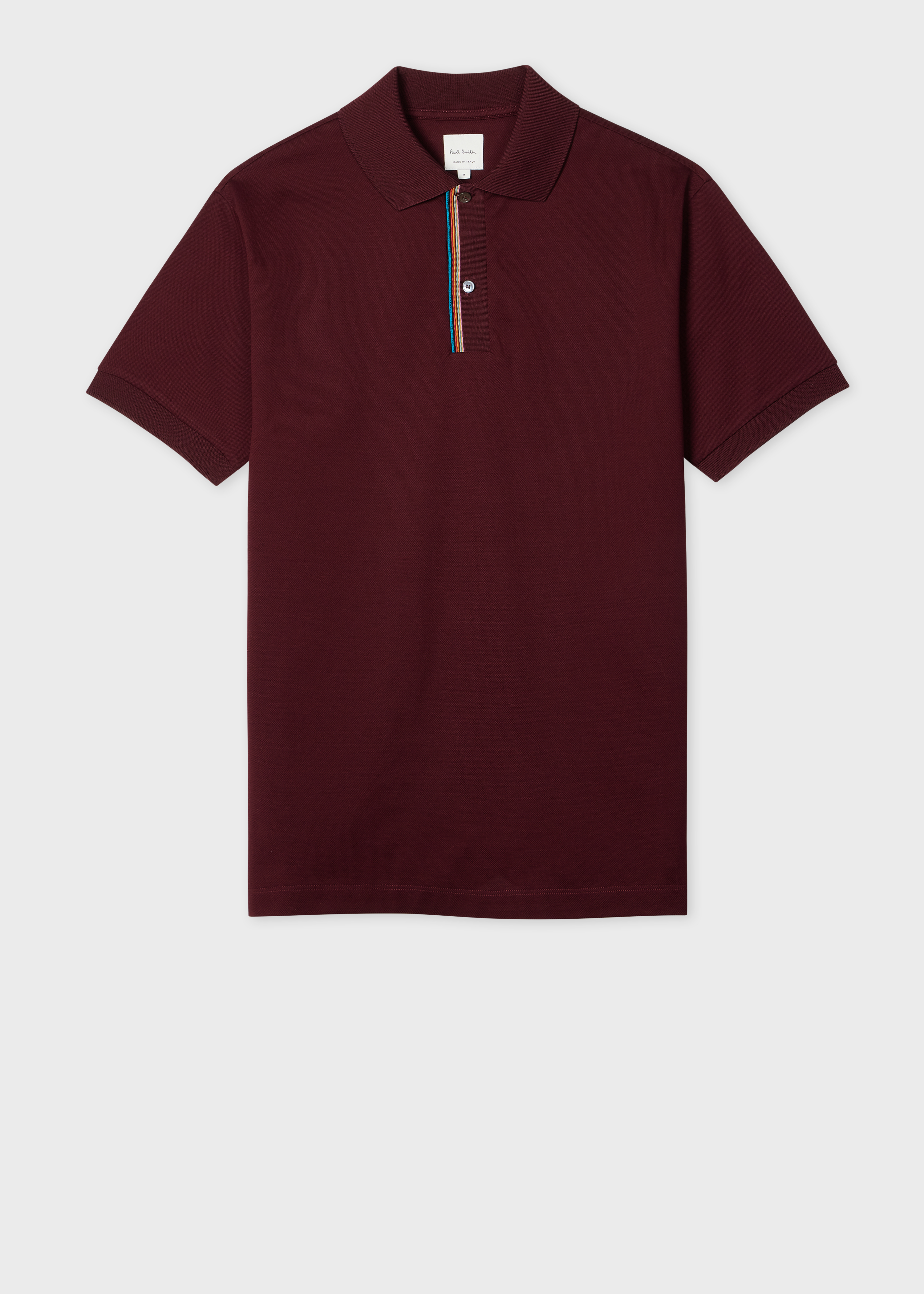 Men's Petrol Blue 'Signature Stripe' Trim Polo Shirt