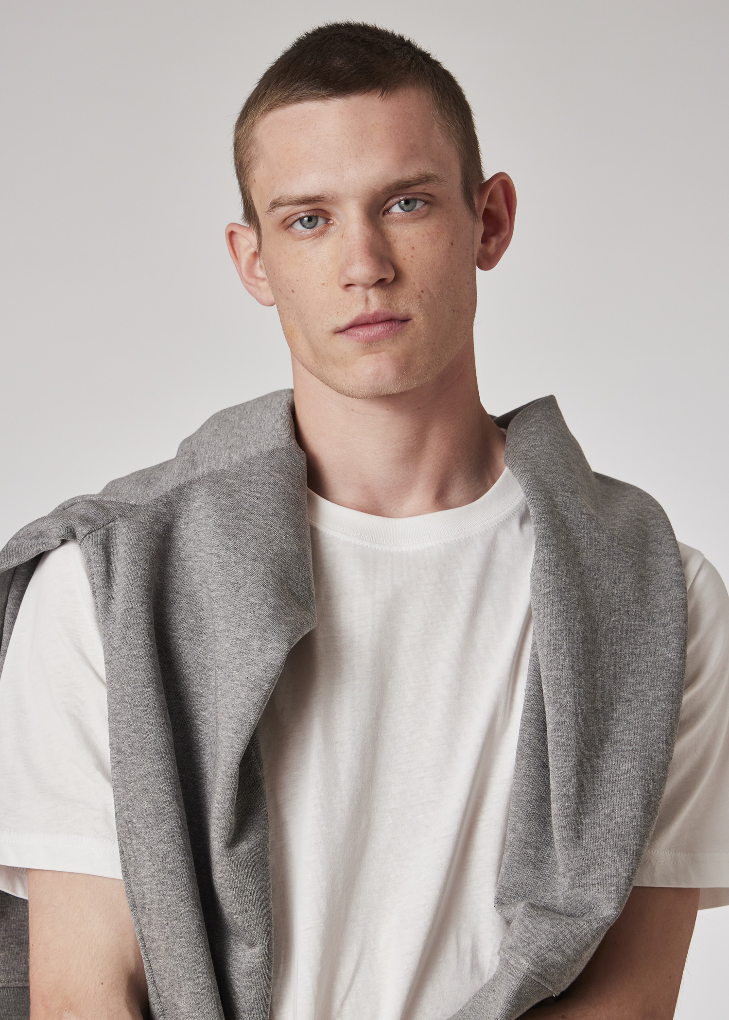 Men's Grey Cotton Zebra Logo Sweatshirt