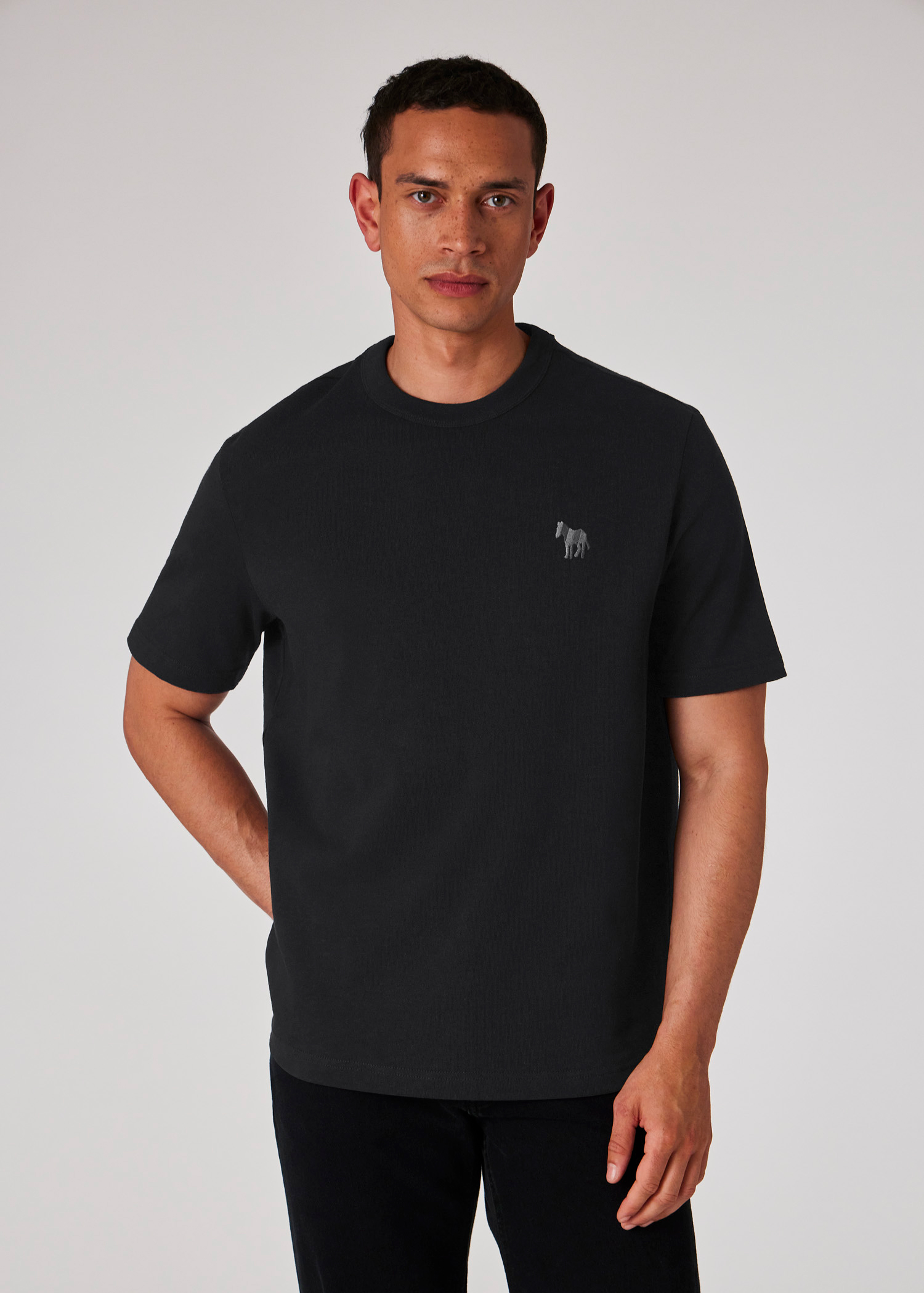Black 'Broad Stripe Zebra' T-Shirt