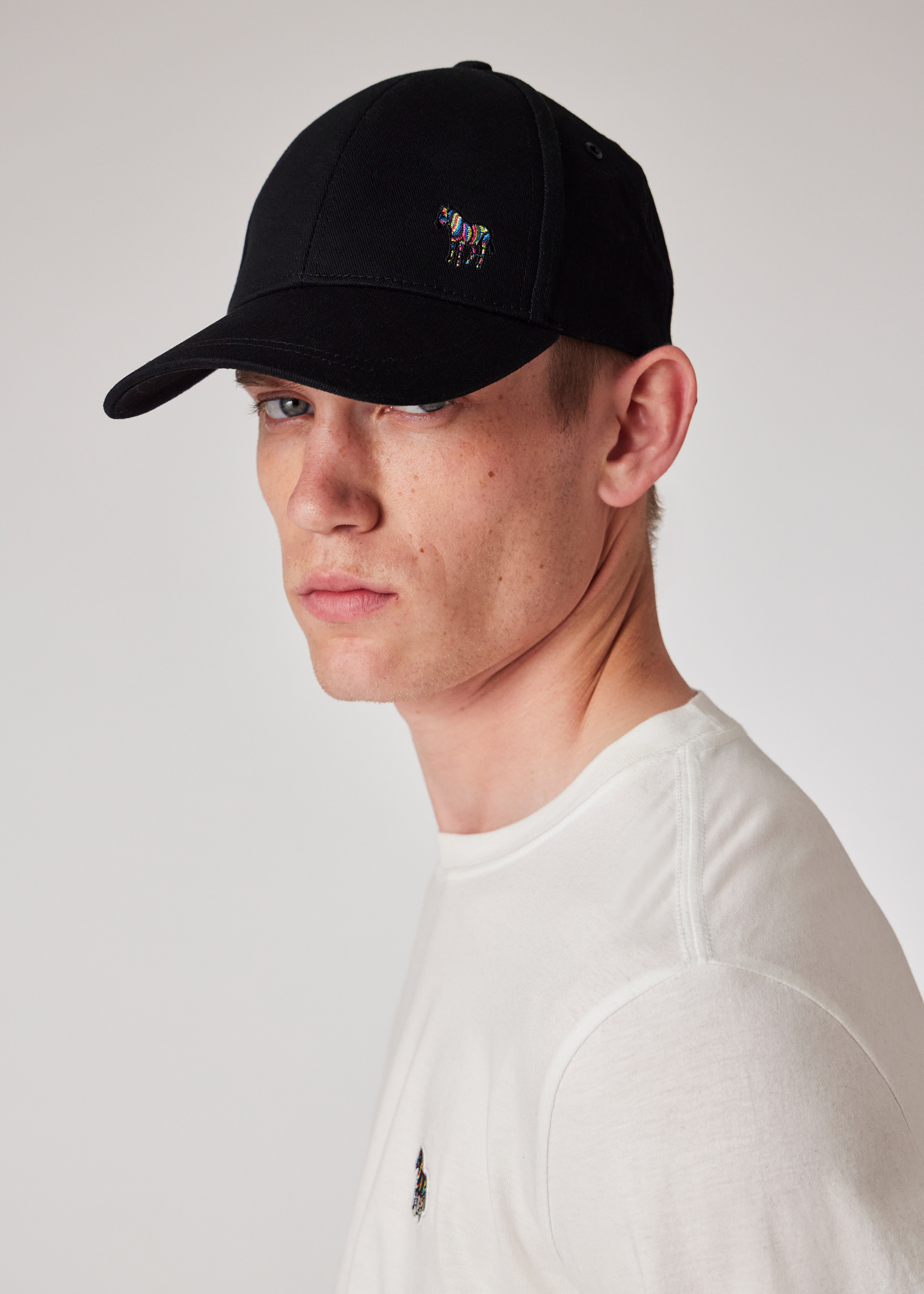 【Paul Smith】送料・関税込★Men Cap Zebra★M2A 987DT JOZEB Men's Black Cotton 'Zebra' Logo Baseball Cap