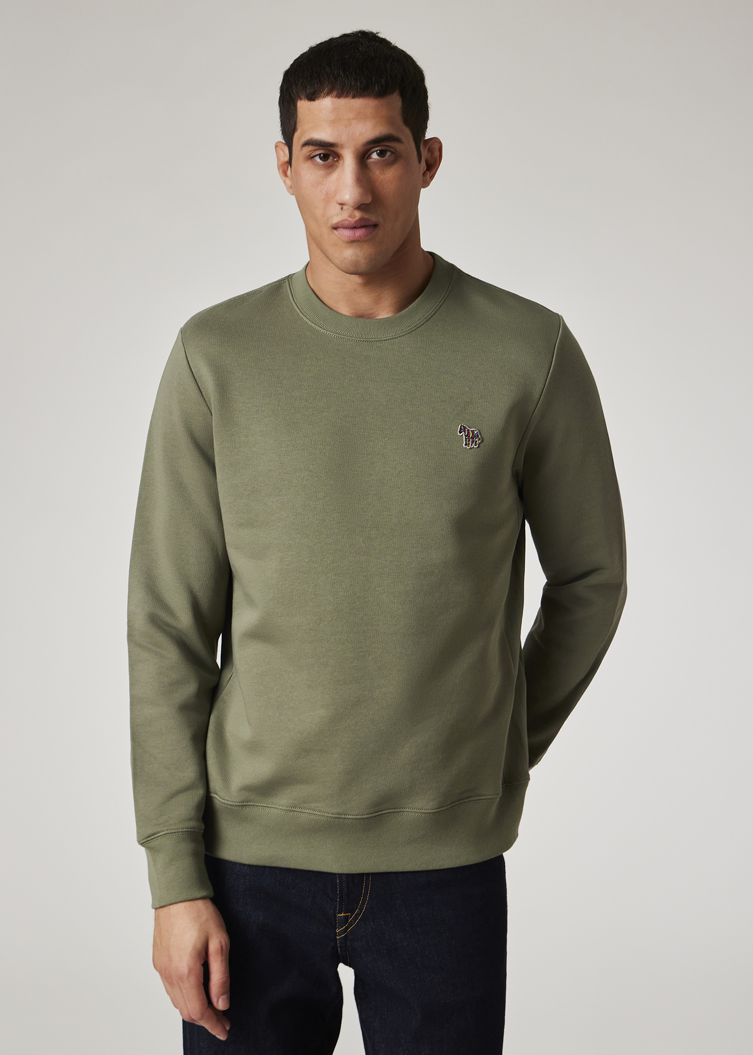Men's Rust Orange Organic Cotton Zebra Logo Sweatshirt