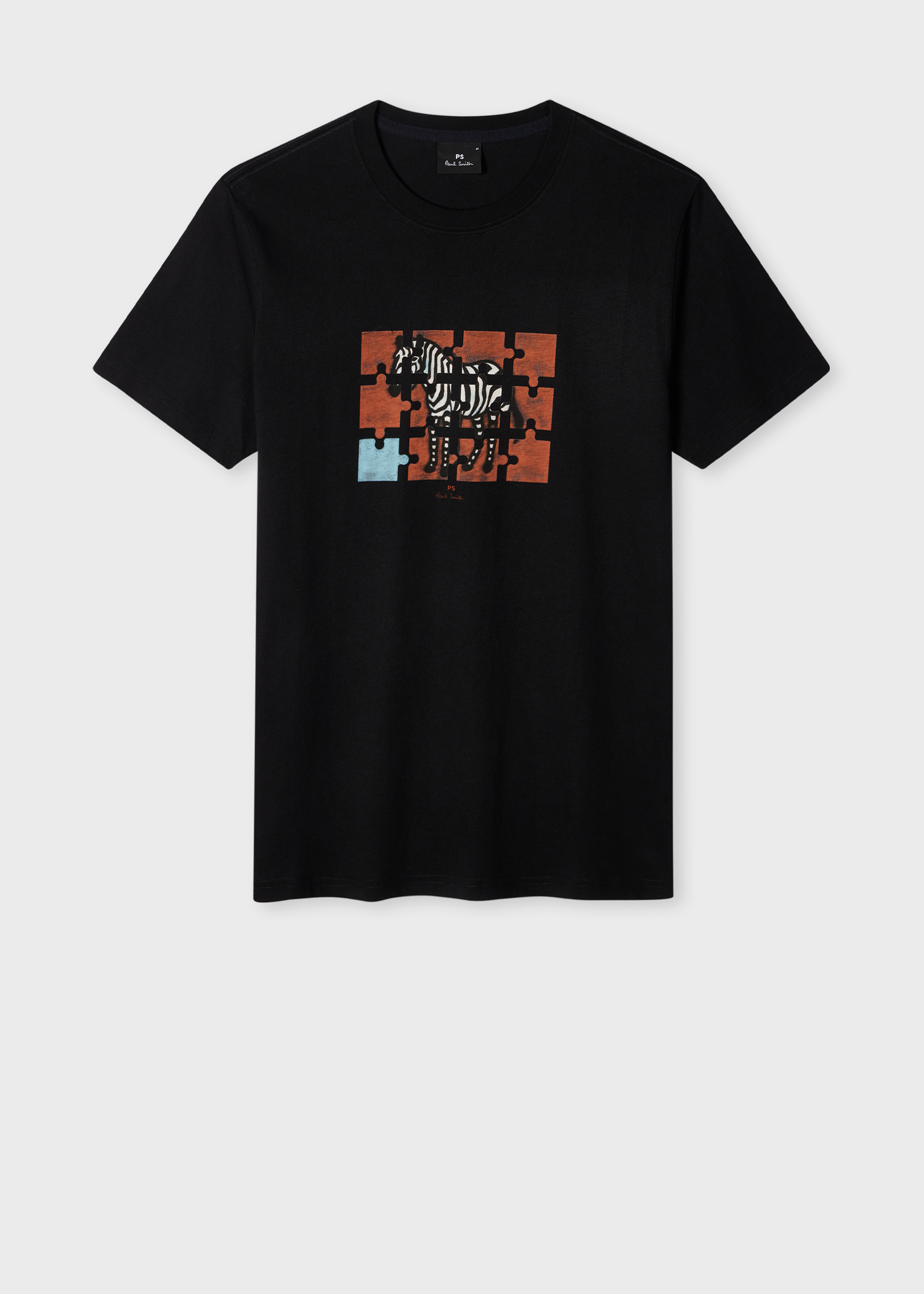 Paul Smith｜ (M2R 011R NP4686 49) Navy Cotton Zebra Logo T-Shirt