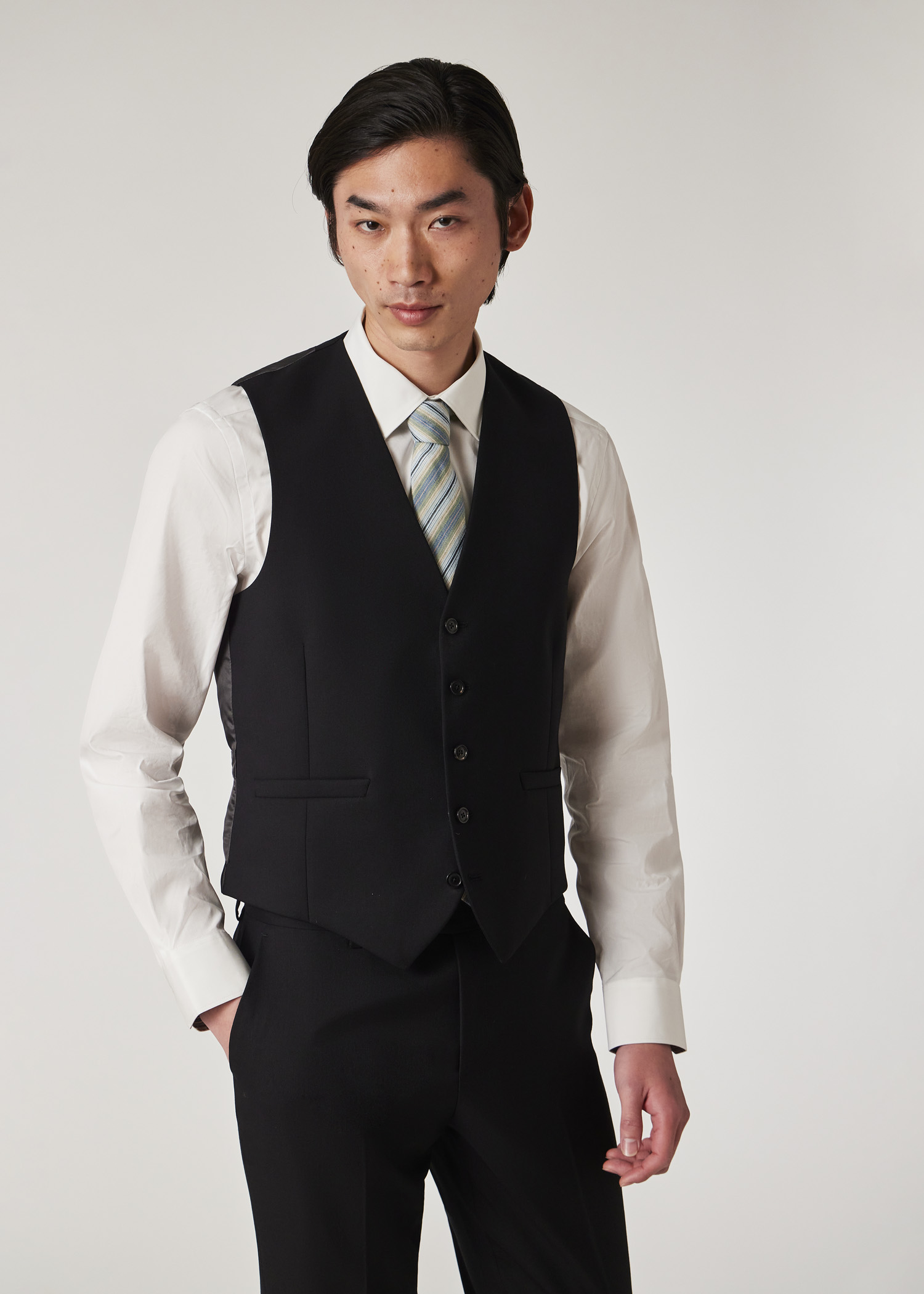 トップス 90s Paul Smith linen vest PS PAUL SMITH | Midnight blue Men's Suit Vest | YOOX