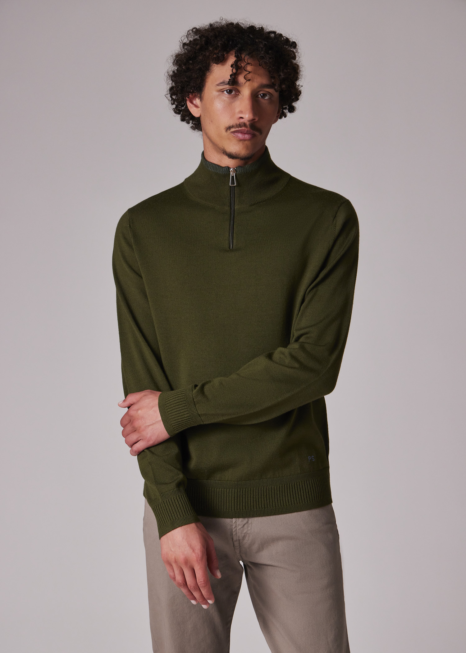 Pull Cardigan Fairway & Greene Homme – Laine Mérinos Chevrons Marron, Taille M