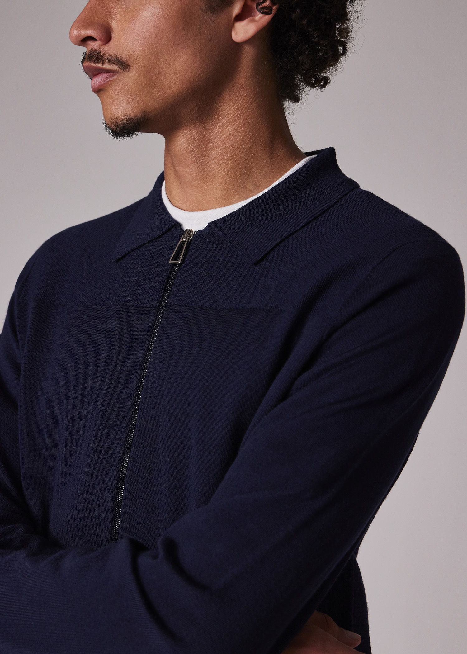 Men's Navy And White Stripe Organic-Cotton T-Shirt Men's Navy And White Stripe Organic-Cotton T-Shirt