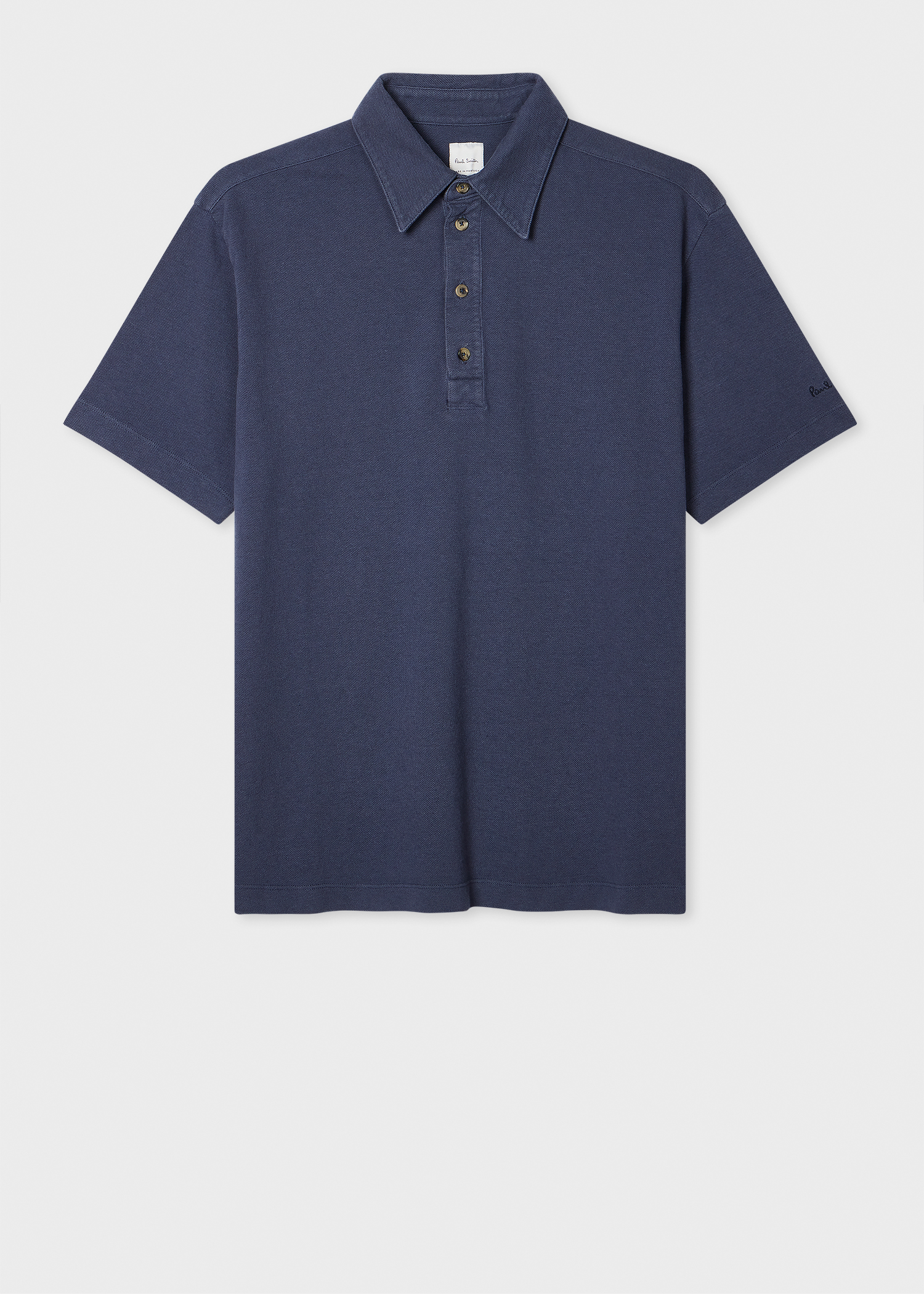 Men's Red Cotton-Linen Polo Shirt