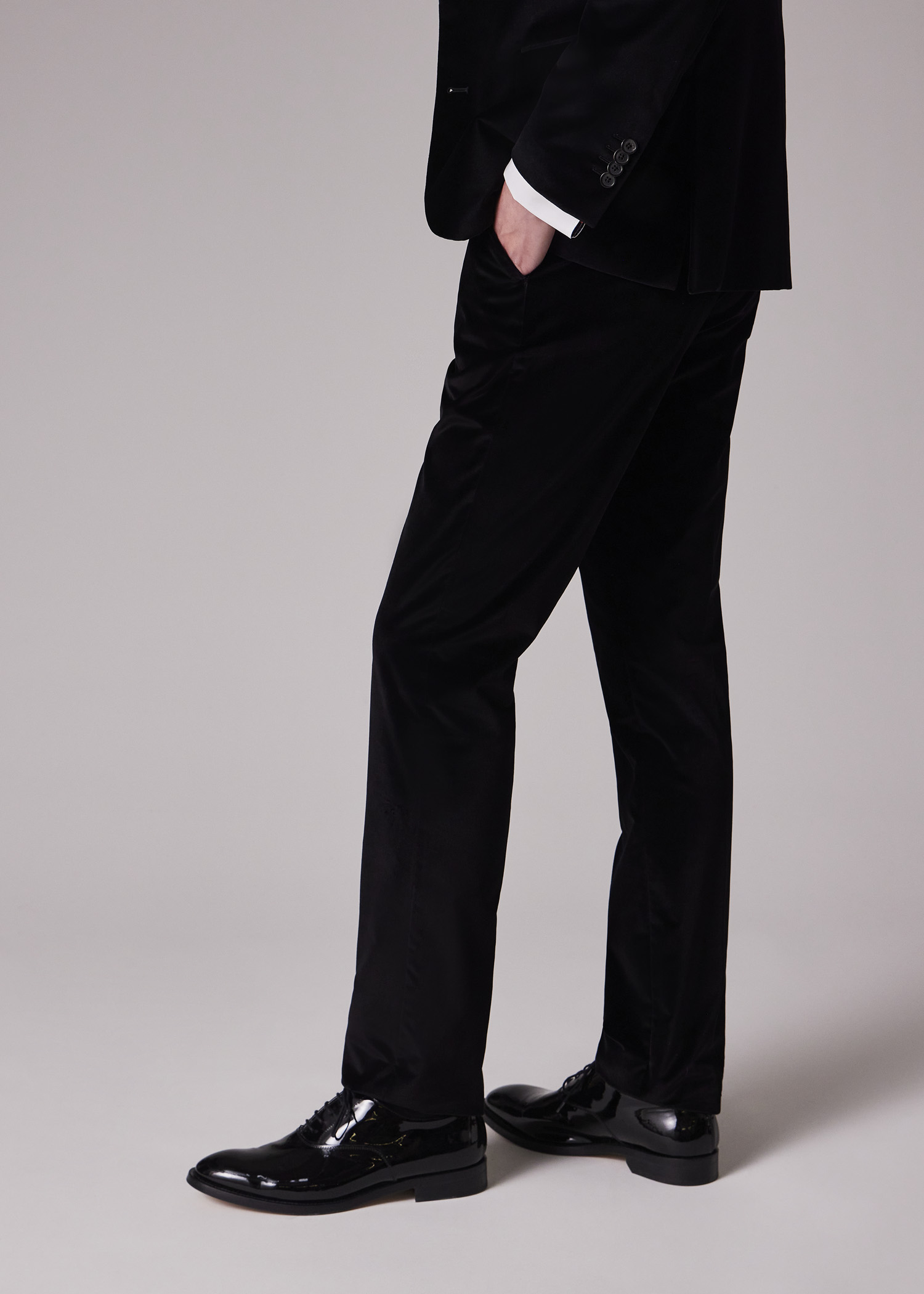 The Soho - Tailored-Fit Black Velvet Blazer