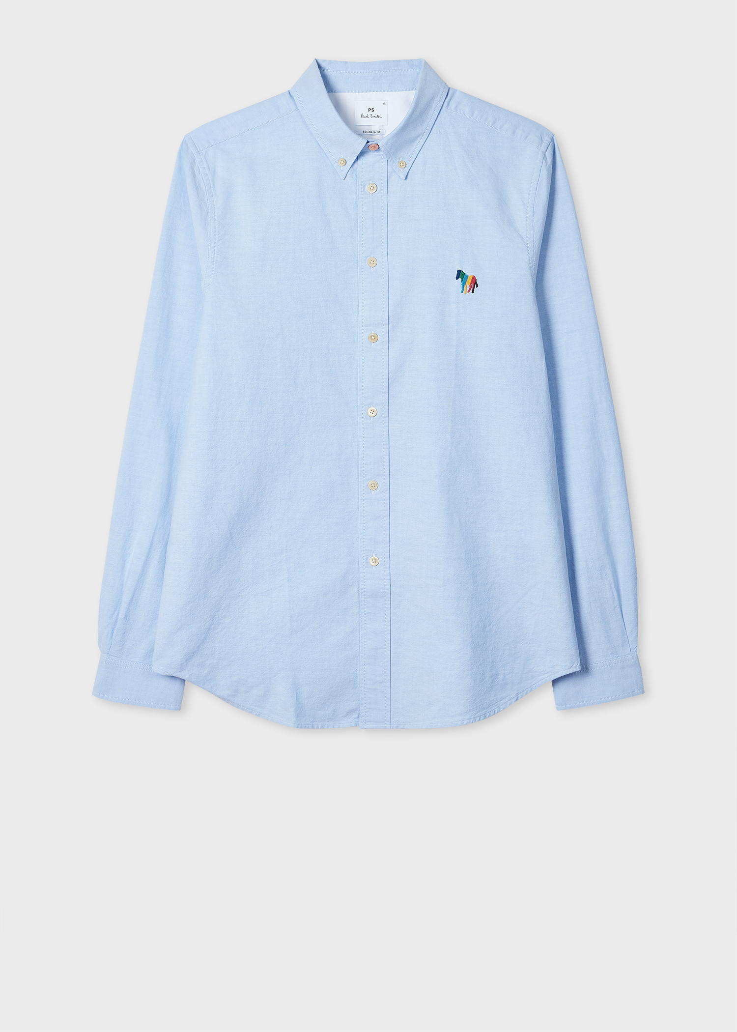 Men's Sky Blue Organic Cotton 'Broad Stripe Zebra' Shirt
