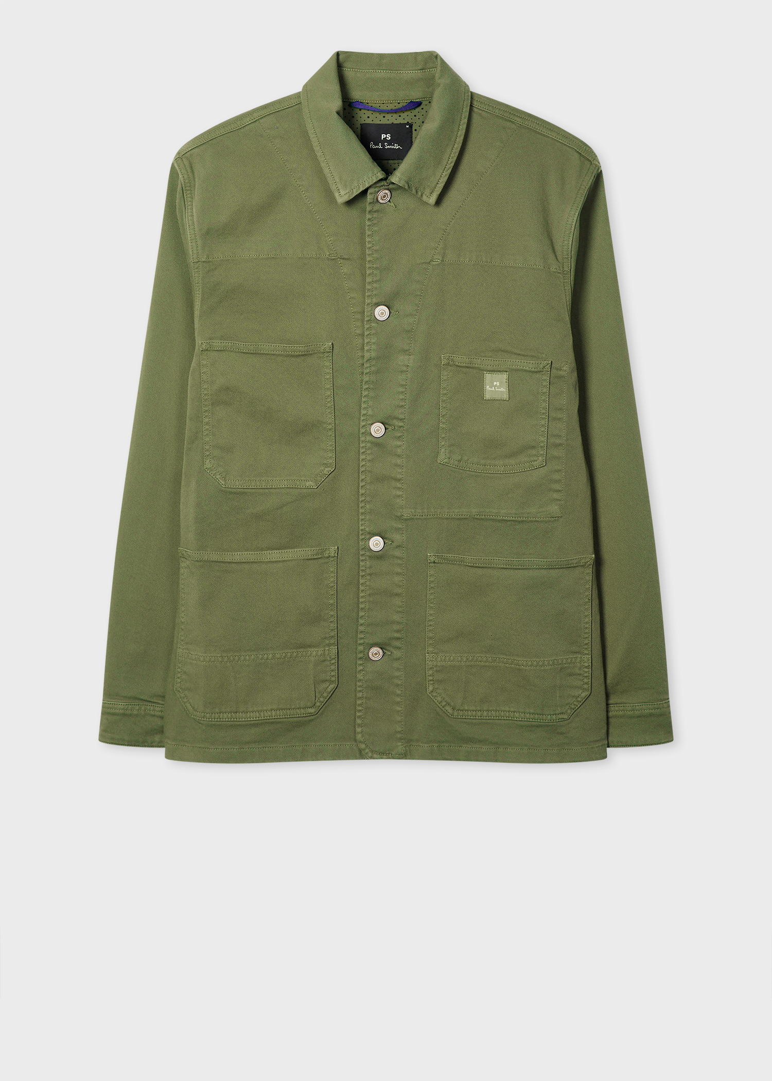 Paul Smith　グリーン　ジャケット Men's Khaki Stretch Cotton-Twill Chore Jacket
