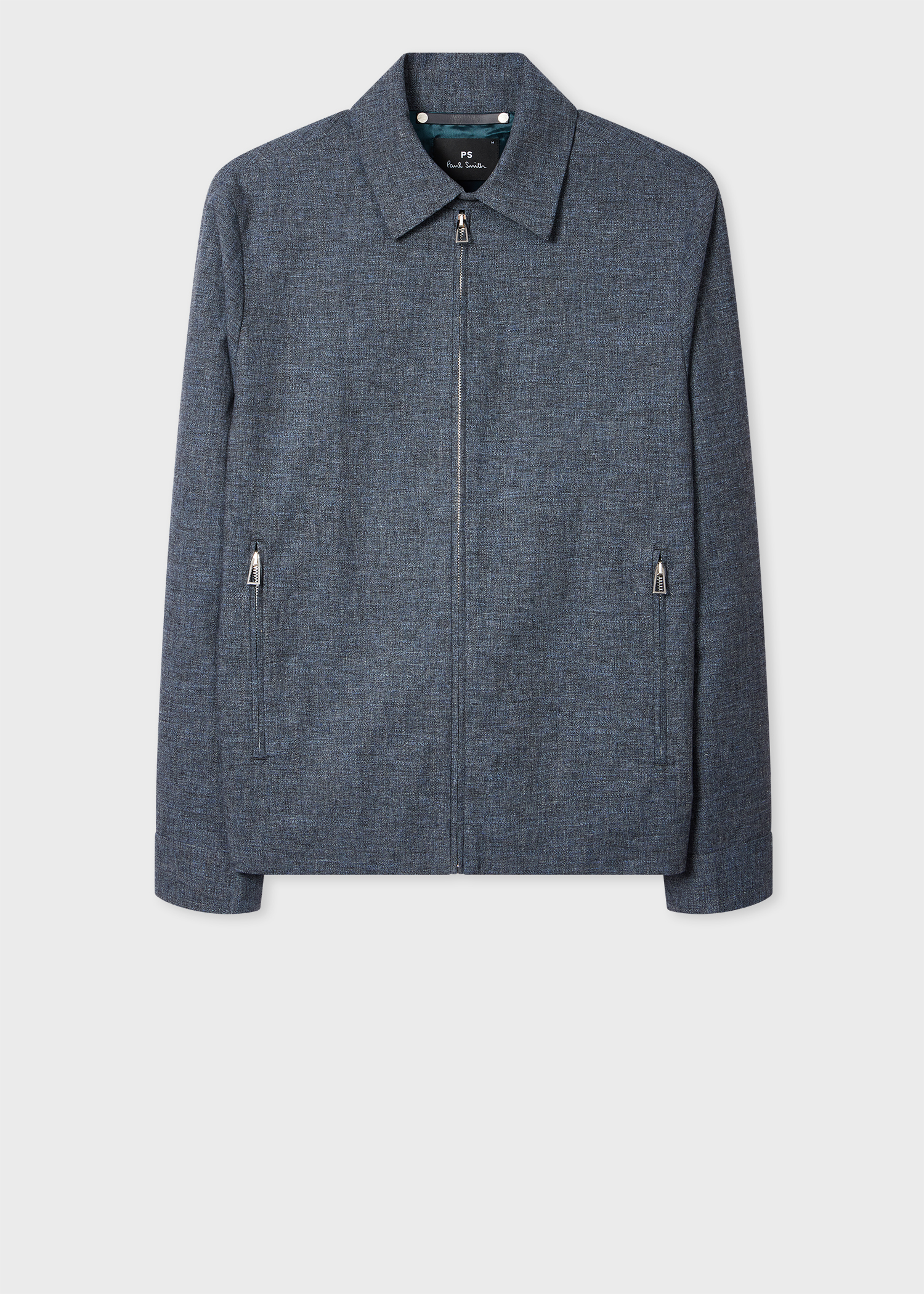 ジャケットその他 PAUL SMITH Men Jacket M1R280U N00040 49 BLUE Paul Smith Men's Cotton Zip Jacket in Blue Paul Smith