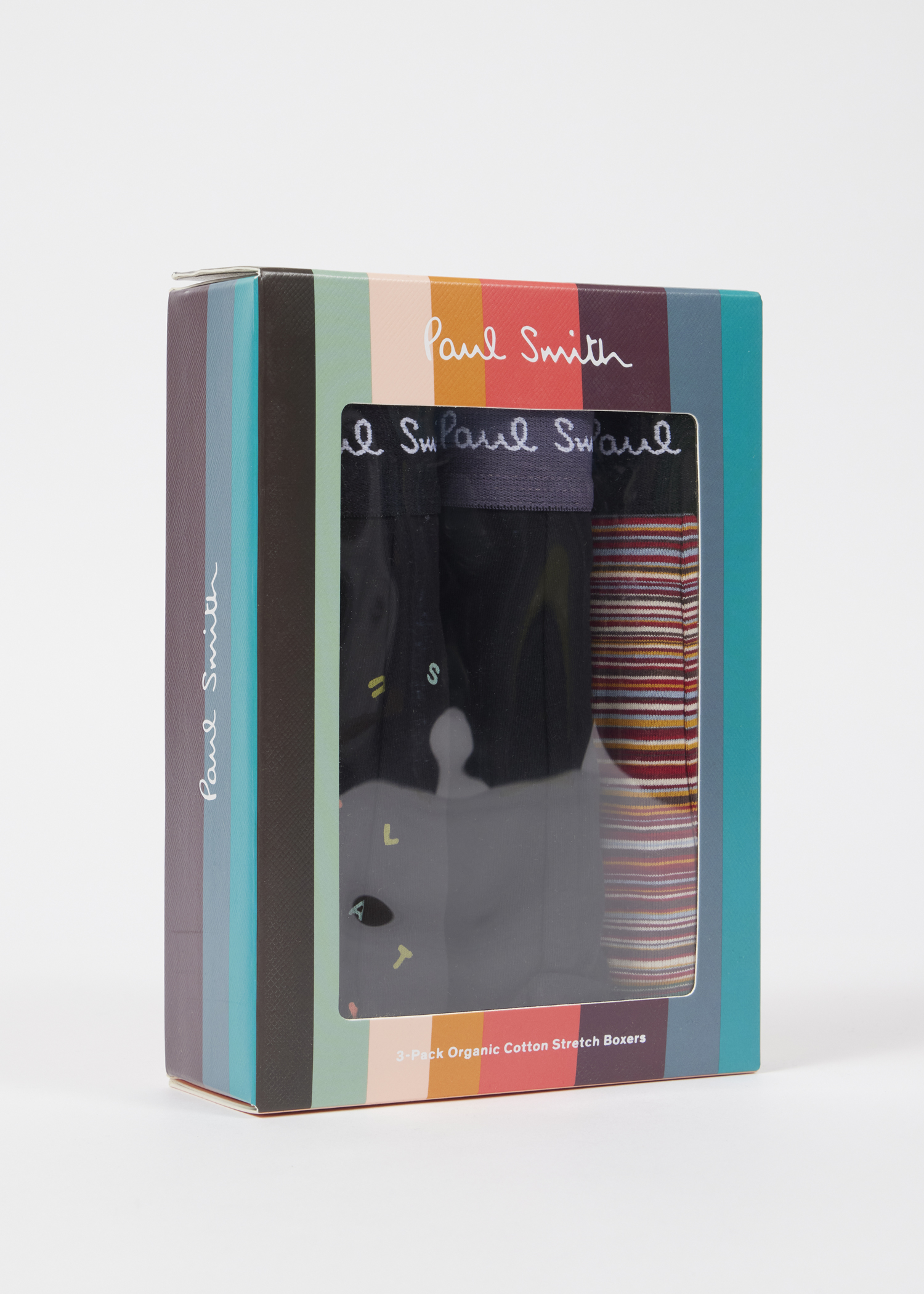 Men's Multicolour Organic Cotton 'Signature Stripe' Boxer