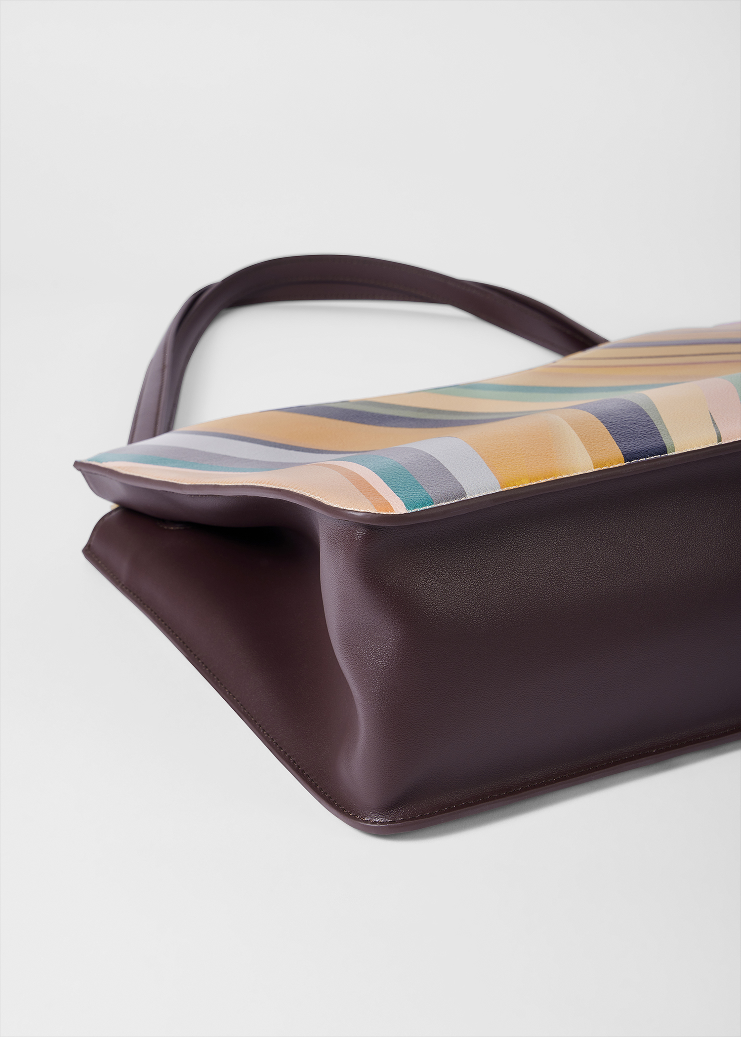 バッグ Paul Smith Bicolor Handbag Brown Beige Paul Smith Bicolor Handbag Brown Beige Limited Edition