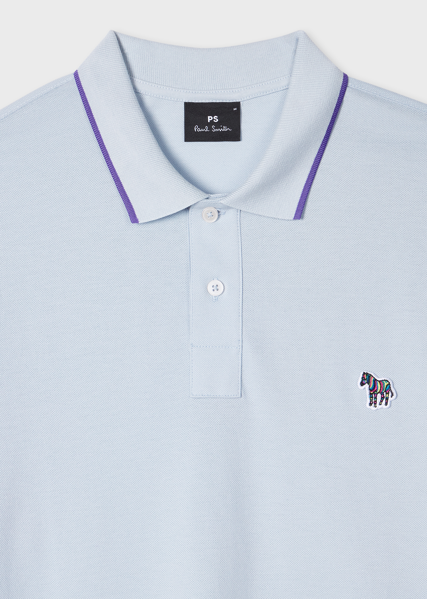 Tシャツ・カットソー Paul Smith FW24 POLO WITH PATCH (M2R-115L-KZEBRA_49) Men's Grey Marl Cotton Zebra Logo T-Shirt