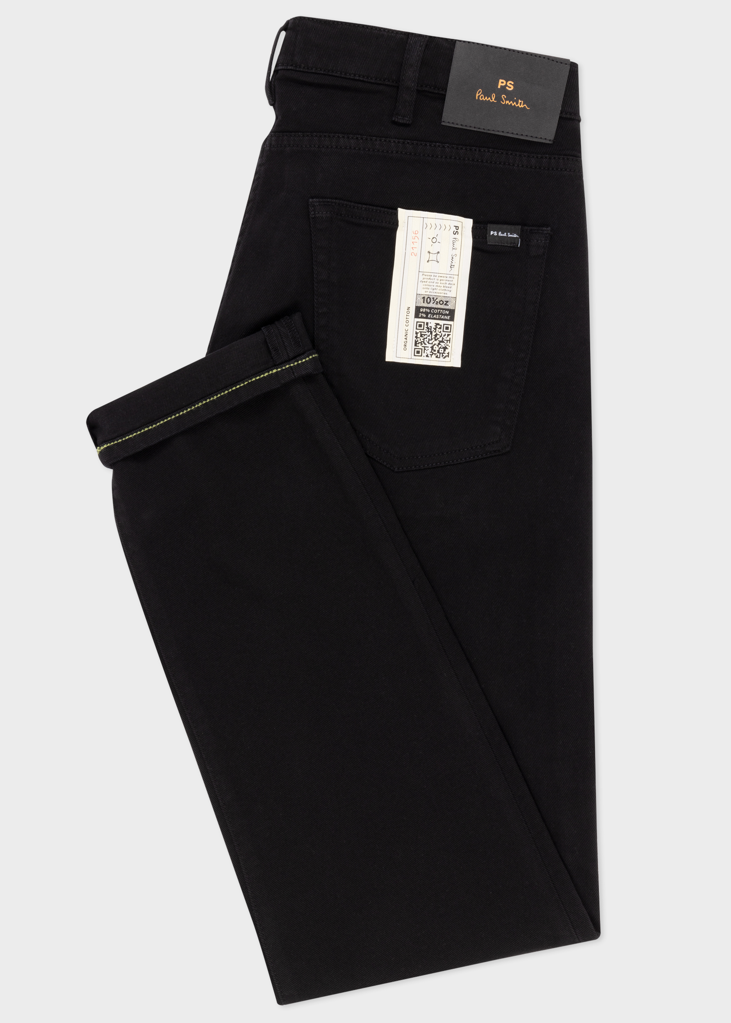 Men's Tapered-Fit Black Garment-Dye Jeans