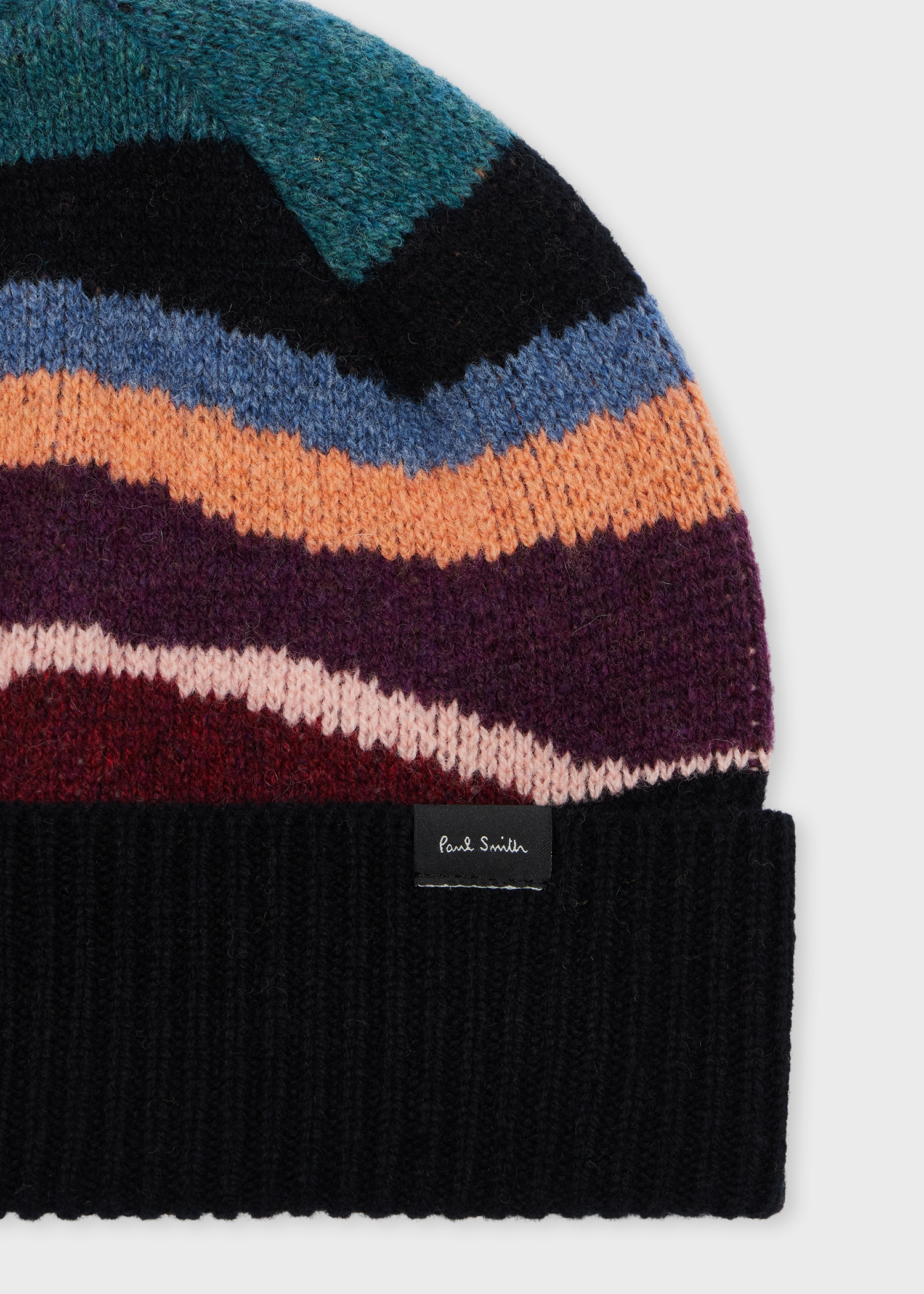 Women's Pink 'Swirl' Knitted Lambswool Beanie