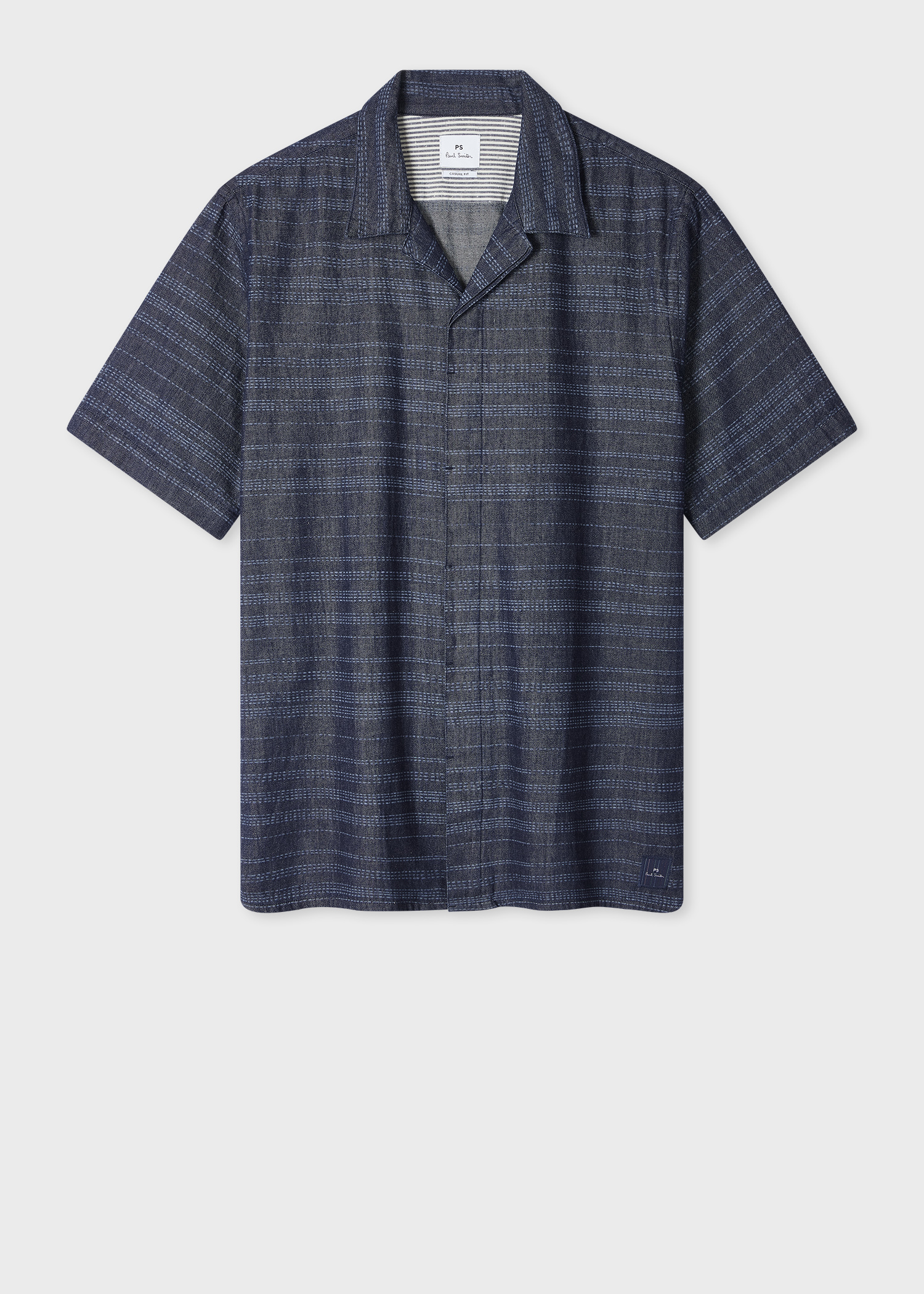 Casual-Fit Denim Wash 'Laser Etch' Shirt