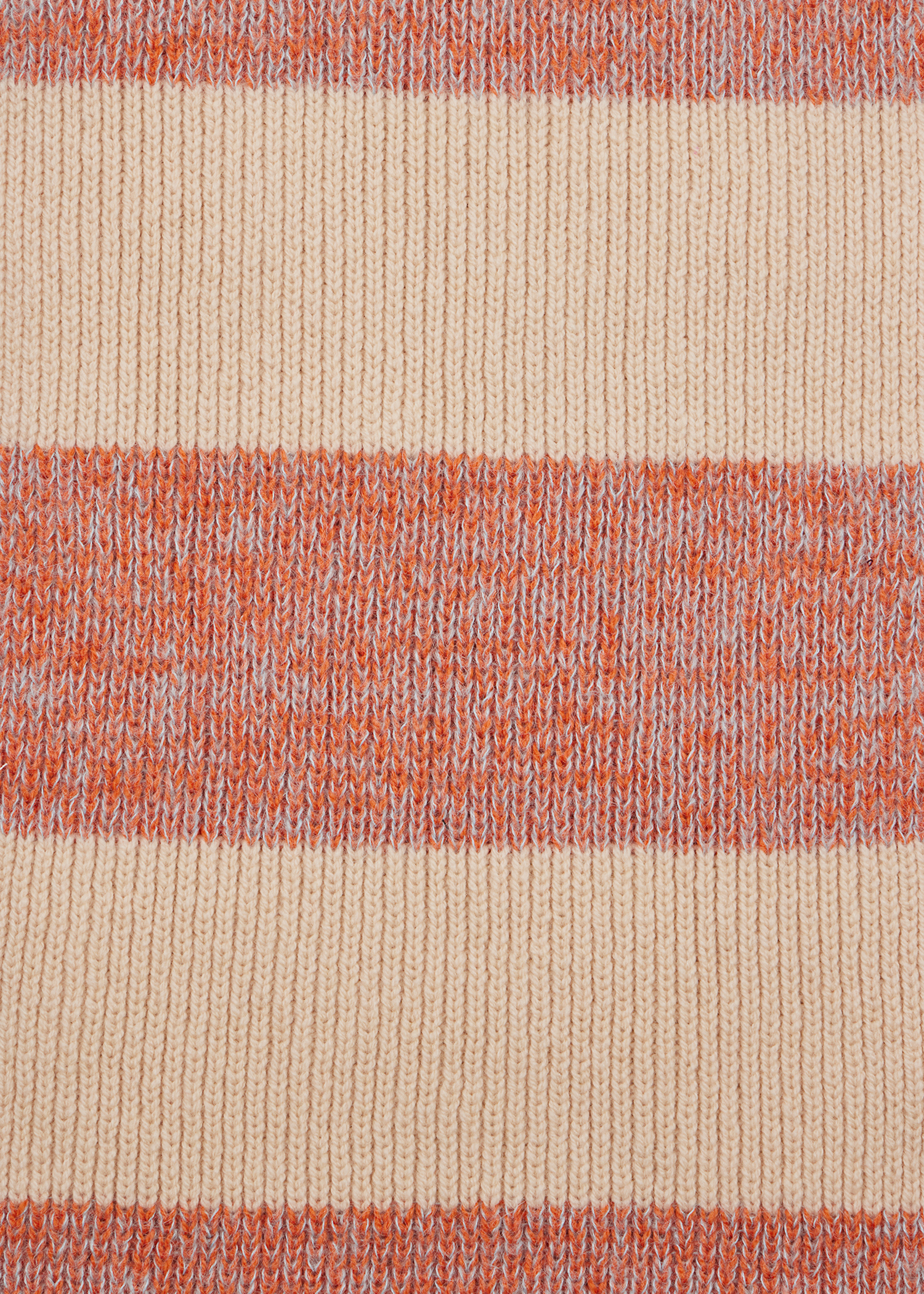 Women's Pink and Beige Lambswool-Blend Block Stripe Scarf