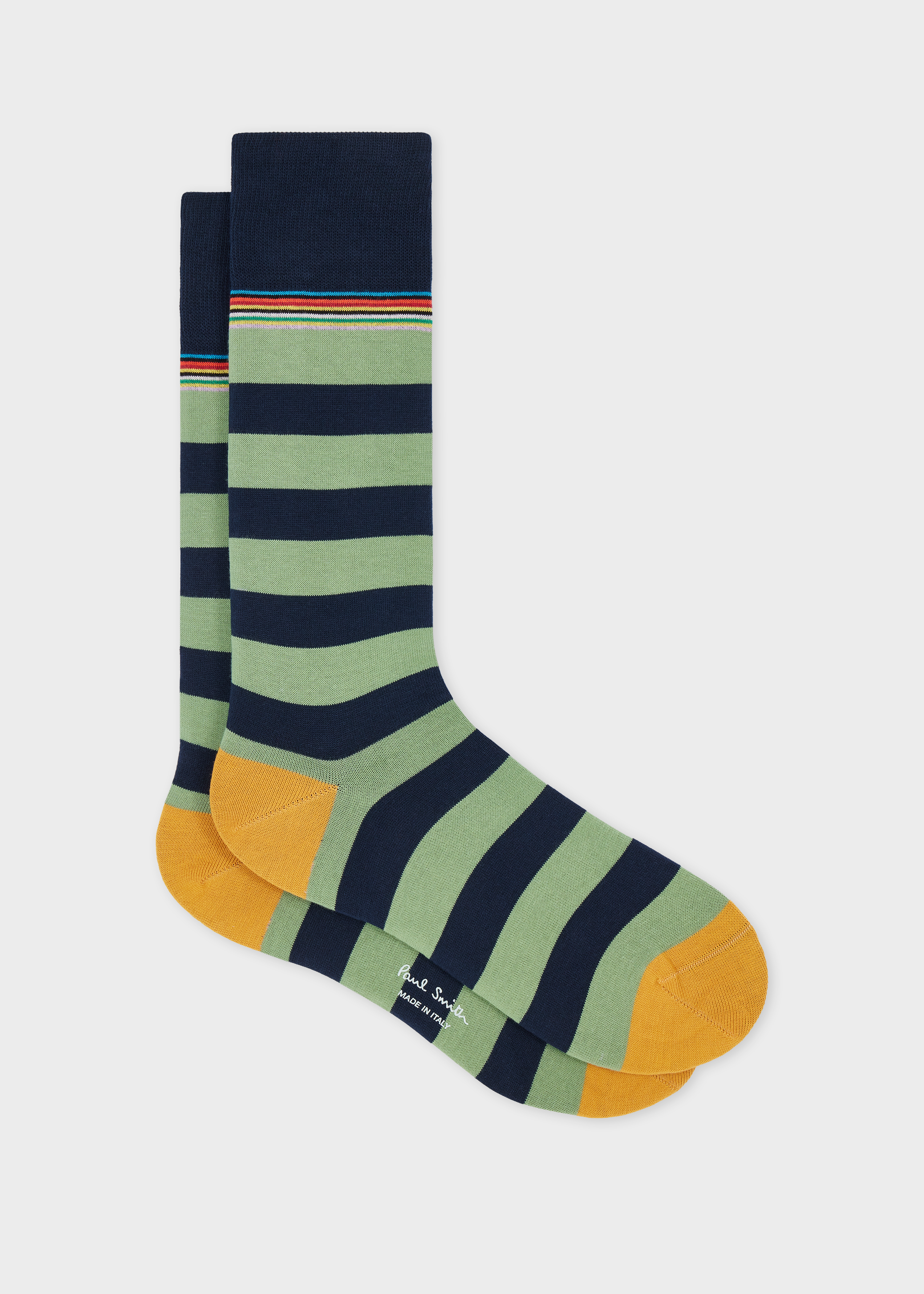 Navy Blue Block 'Signature Stripe' Socks