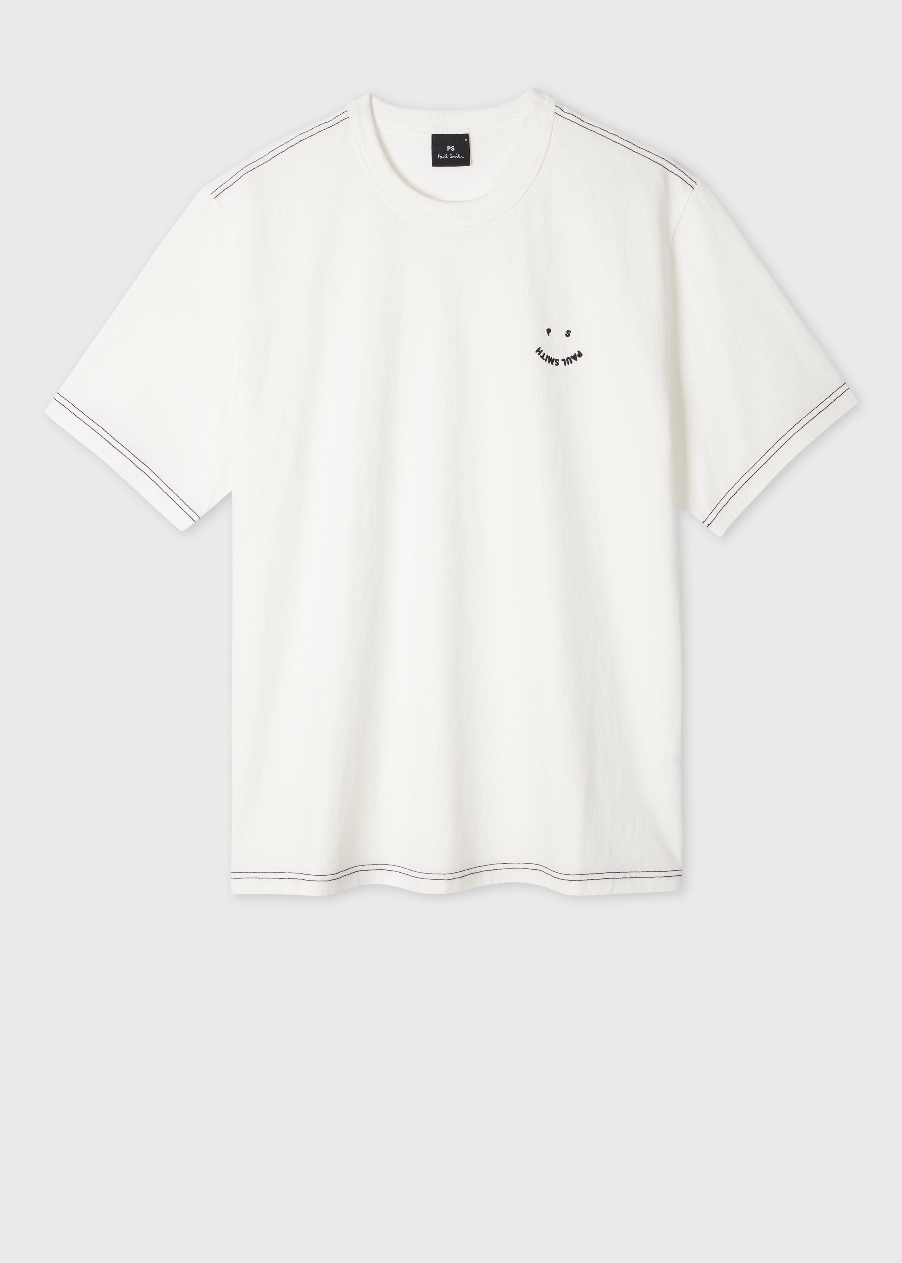 Men's Washed Purple Pigment Dyed 'Happy' T-Shirt