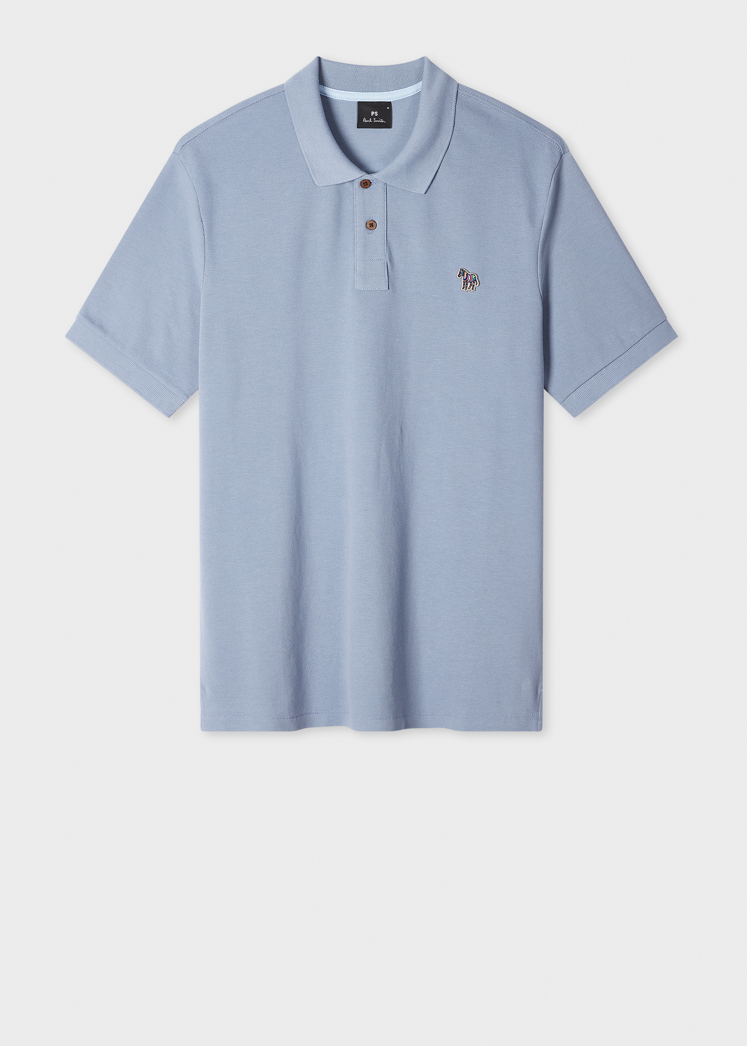 Men's Light Teal Organic Cotton Zebra Polo Shirt