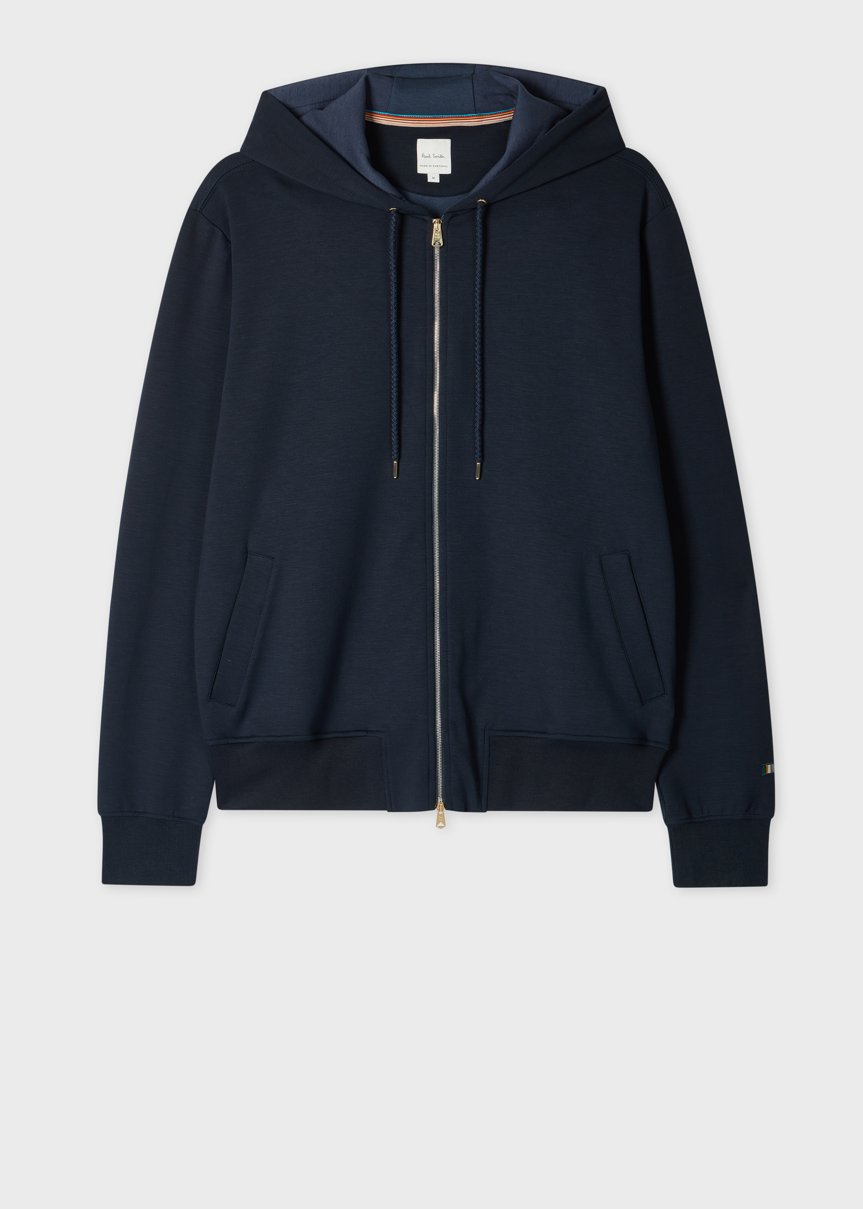 Men's Navy Lyocell-Cotton Zip Hoodie