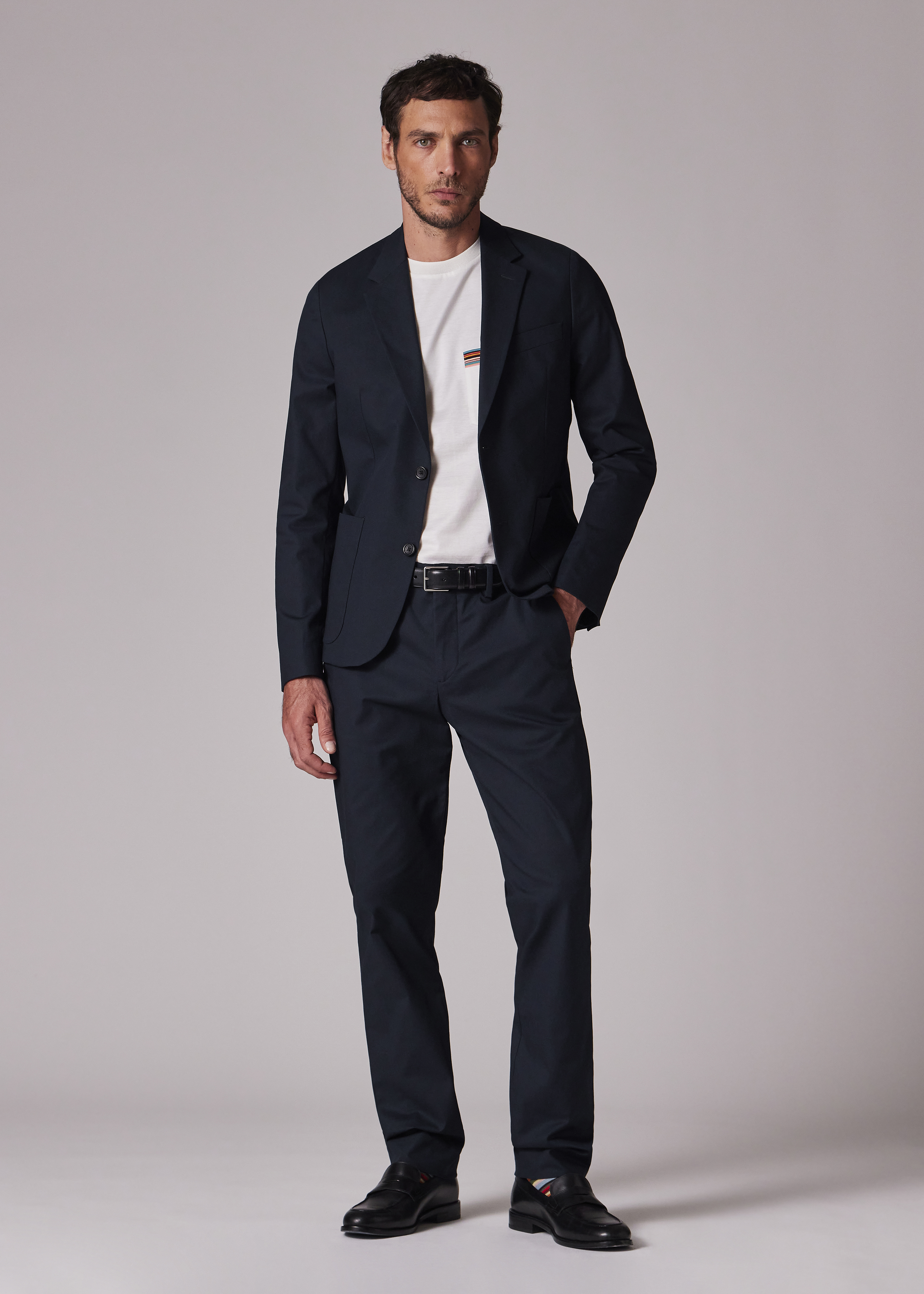 スウェット・トレーナー *STONE * Light Organic Cotton Man to Man Navy 5100062S Mid-Fit Navy Stretch Organic Cotton Suit