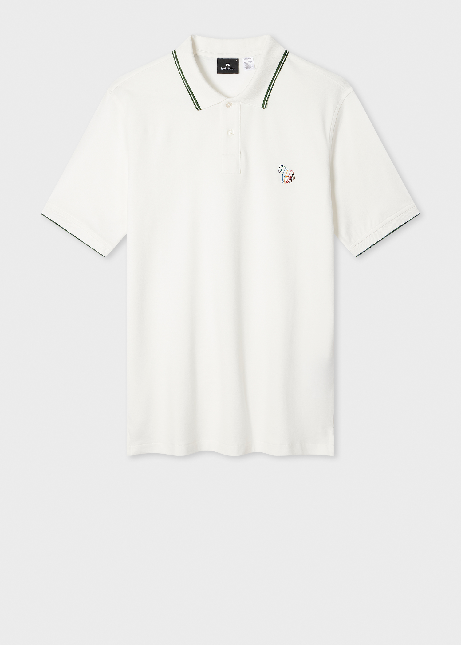 Tシャツ・カットソー Paul Smith SS25 COTTON PIQUE POLO (M2R 151LE P21511 02A) Men's White 'Broad Stripe Zebra' Polo Shirt