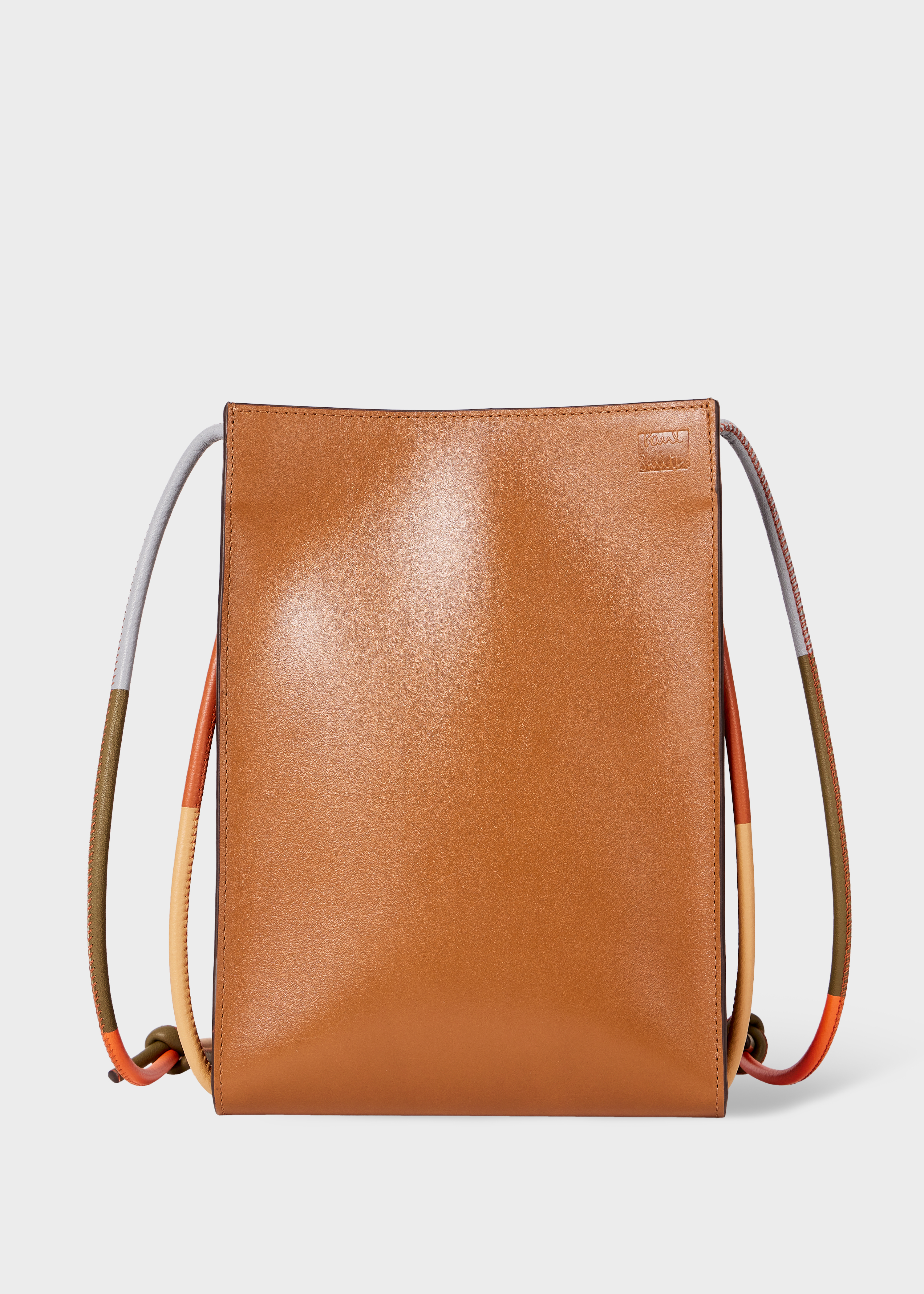 Men's Tan Leather Cross Body Phone Bag