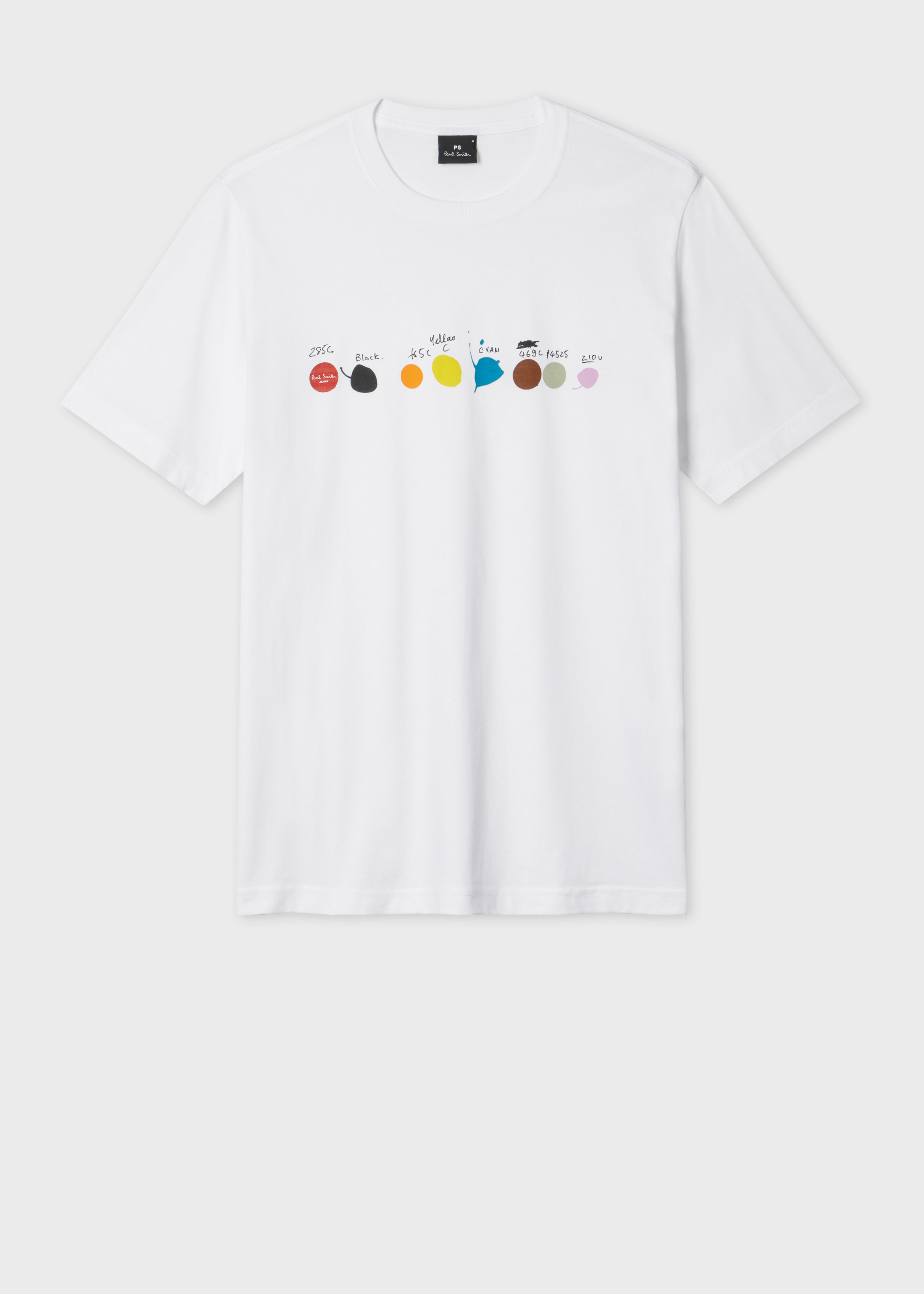 Men's White 'Paint Dots' Print T-Shirt