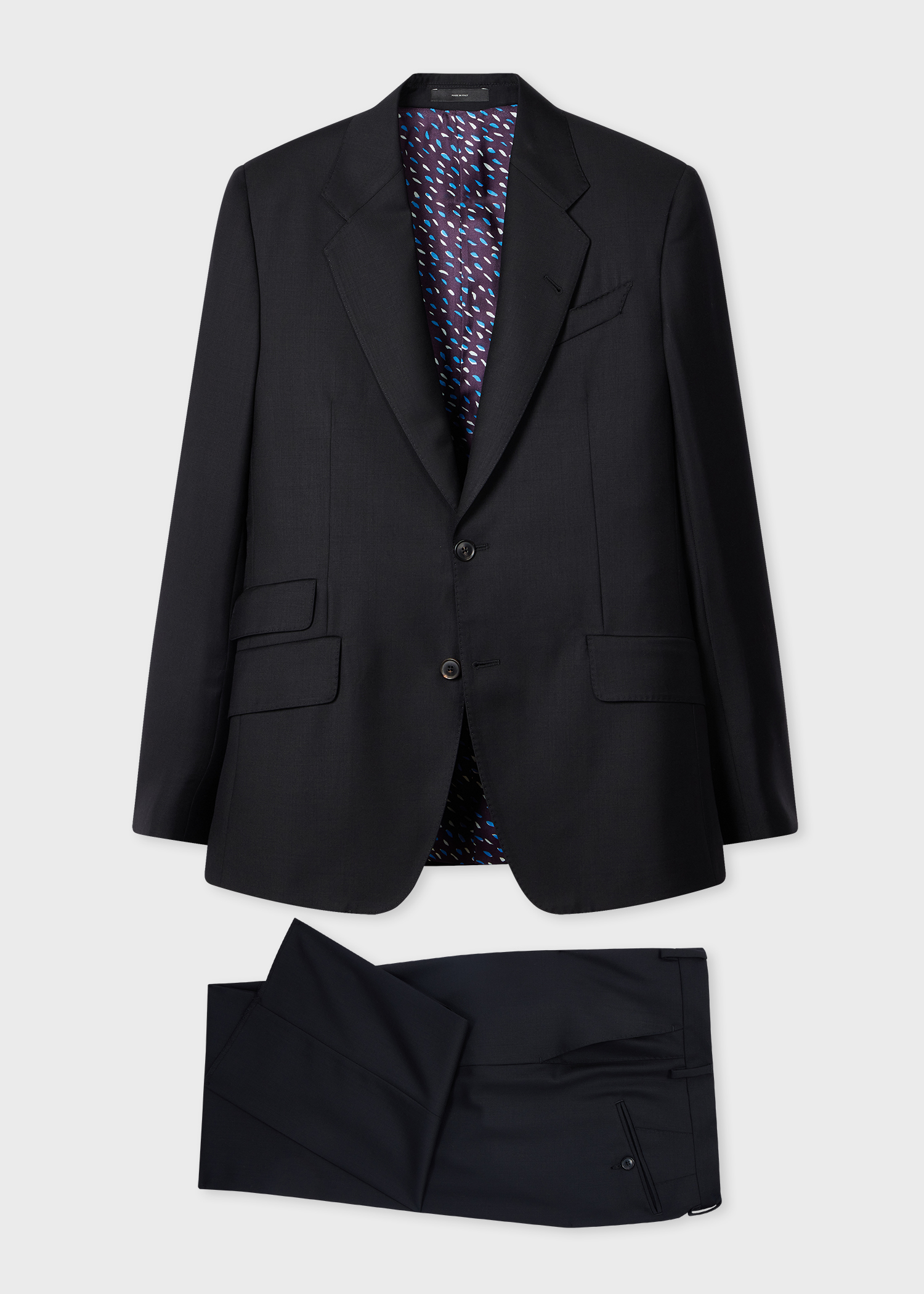 “Paul smith setup suit black” Men's Black Wool Suit