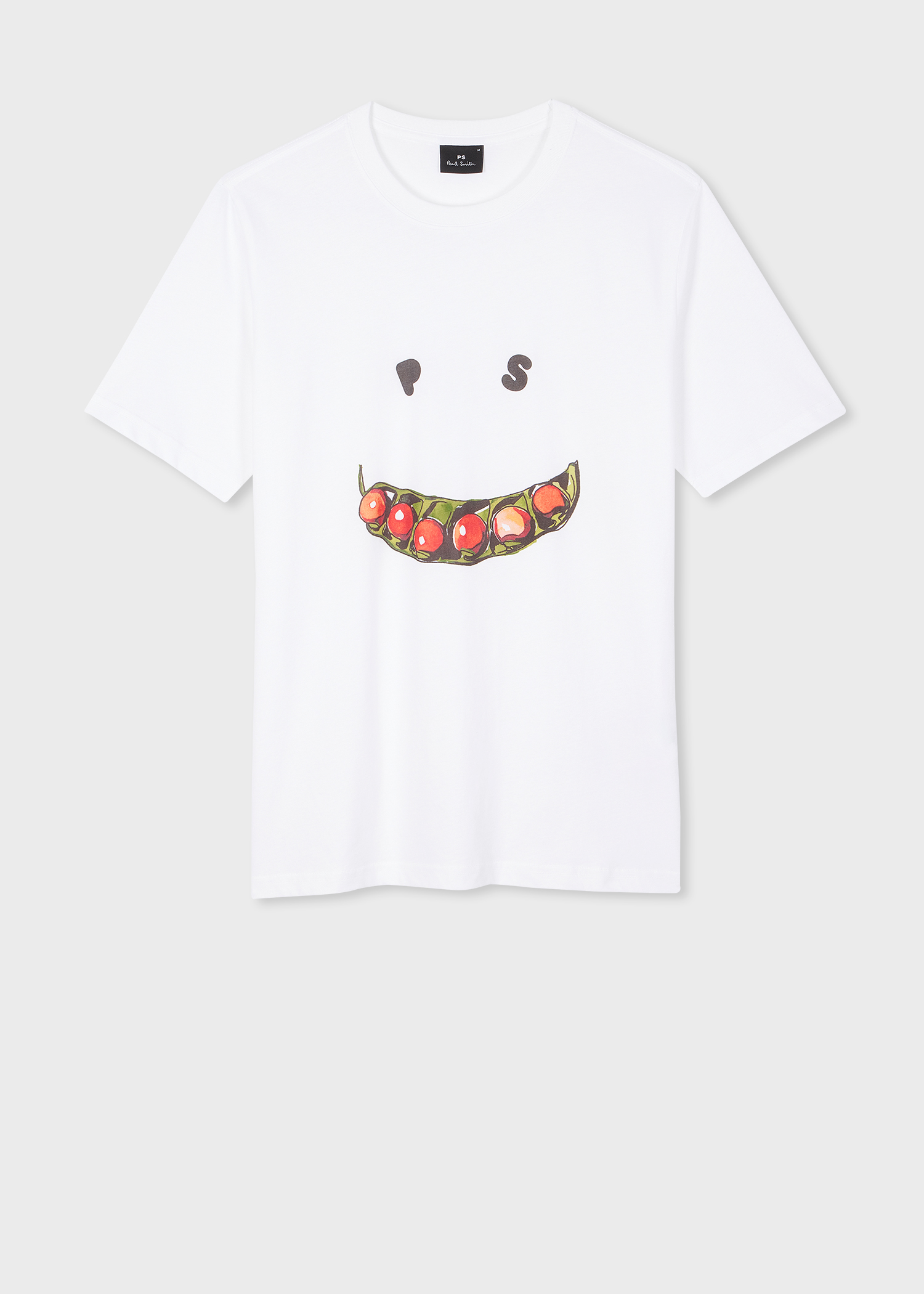 White 'Hap-Peas' Print T-Shirt