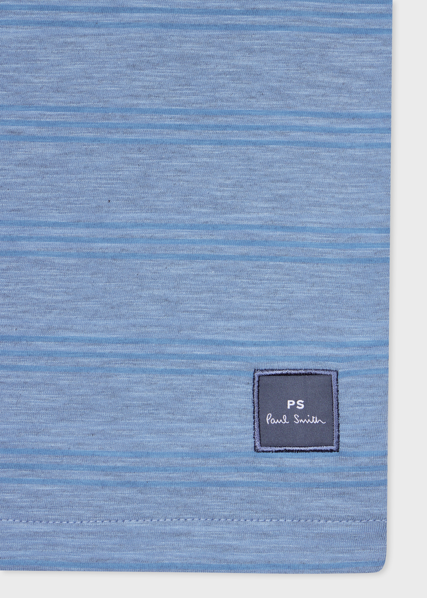 Powder Blue Stripe Marl T-Shirt